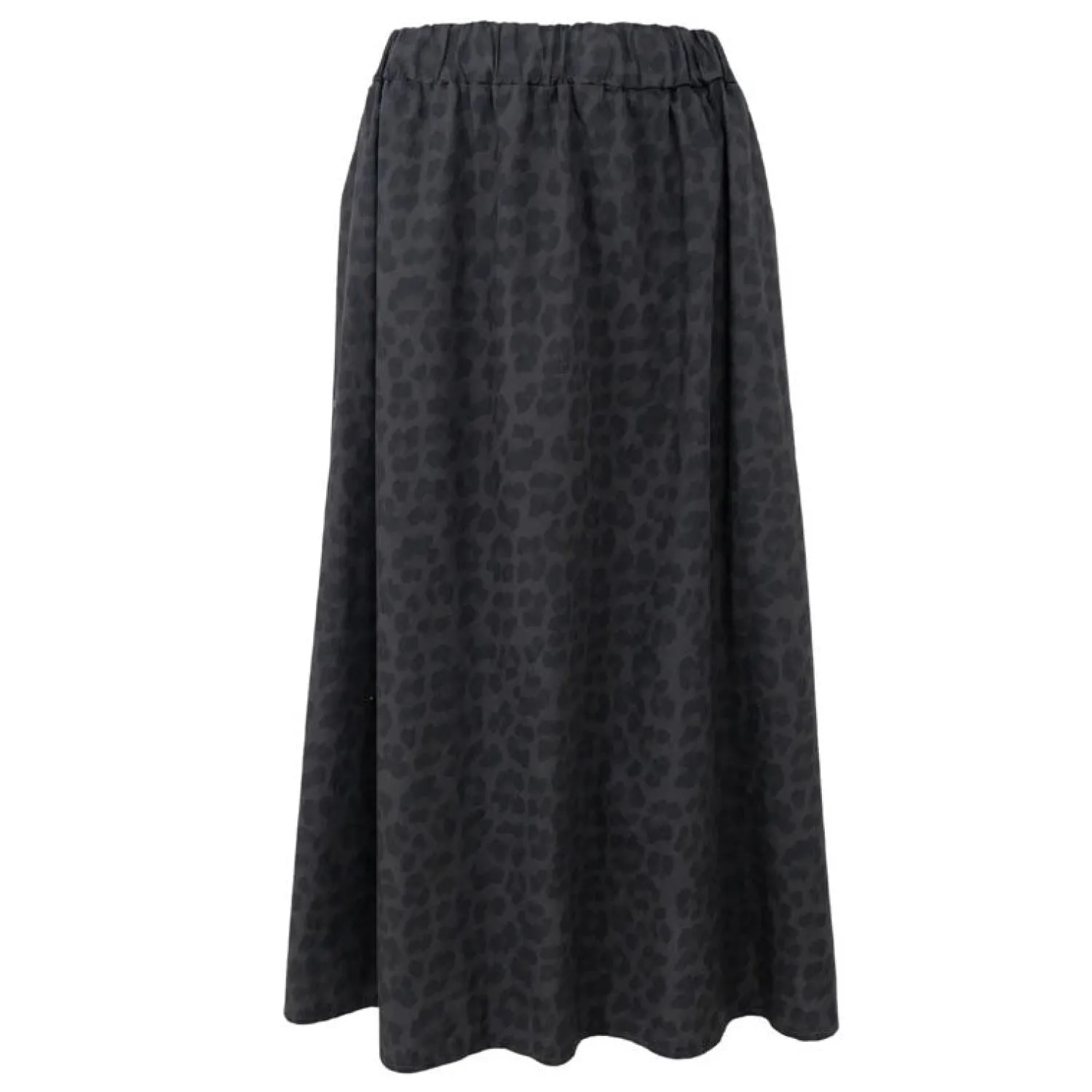 BLACK COLOUR Abbie Leo Skirt In Grey Leopard