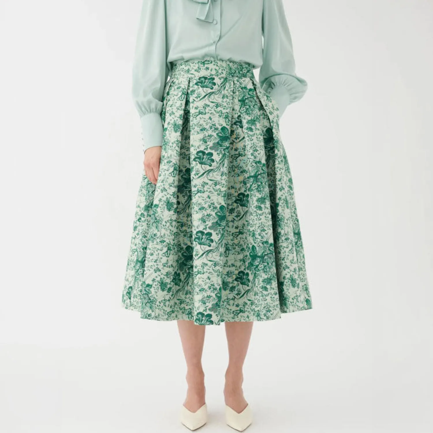 DEA KUDIBAL Abey Skirt With Pockets In Botanic Green