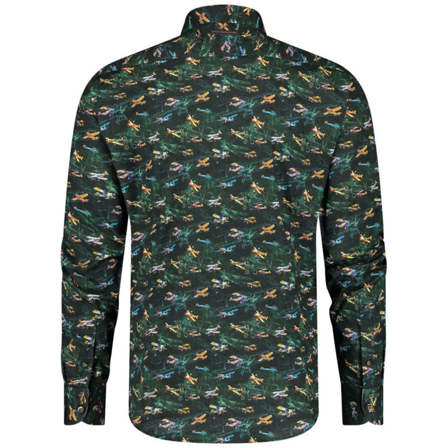 A FISH NAMED FRED Aeroplane Shirt In Dark Green