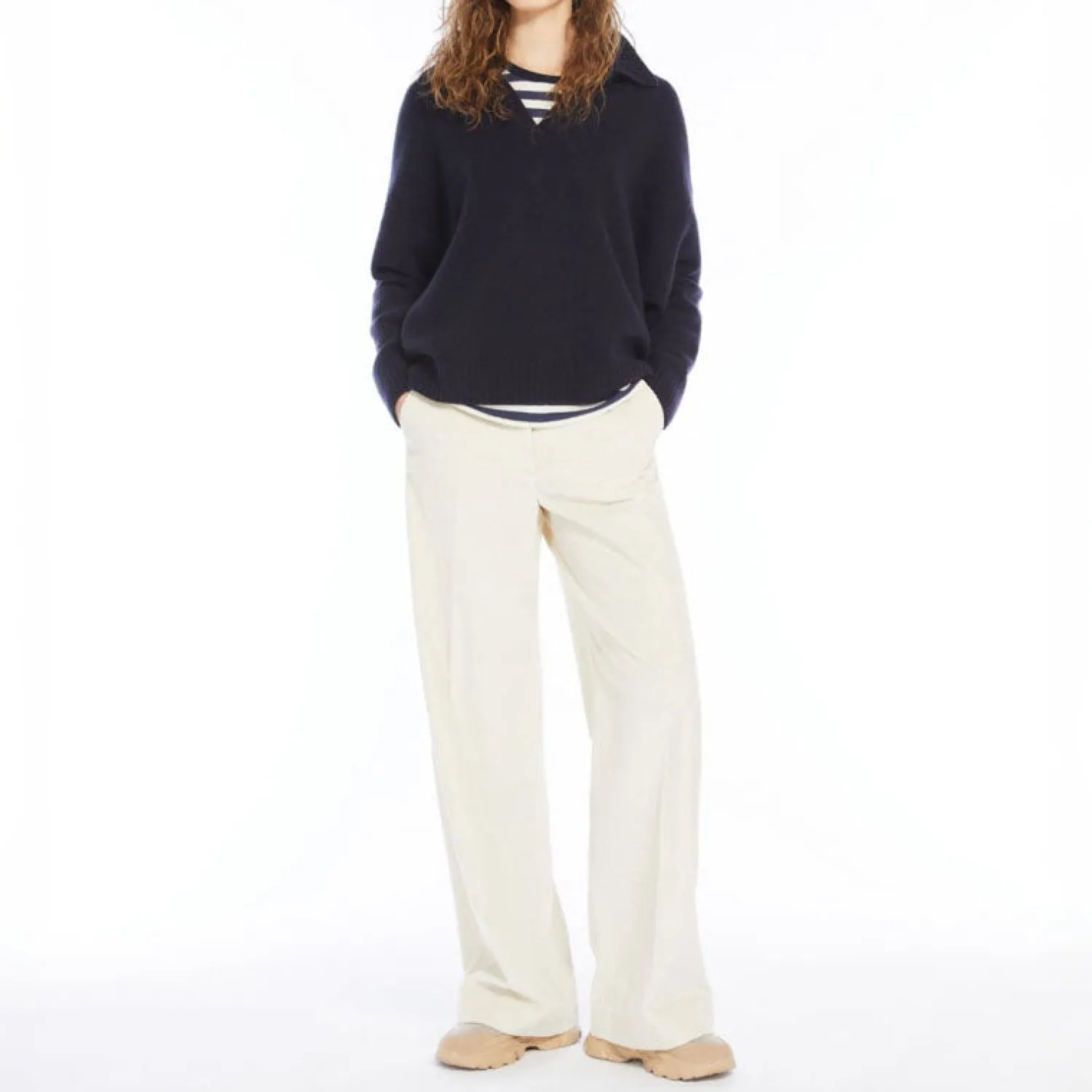 WEEKEND MAXMARA Agre Wool Jumper In Navy