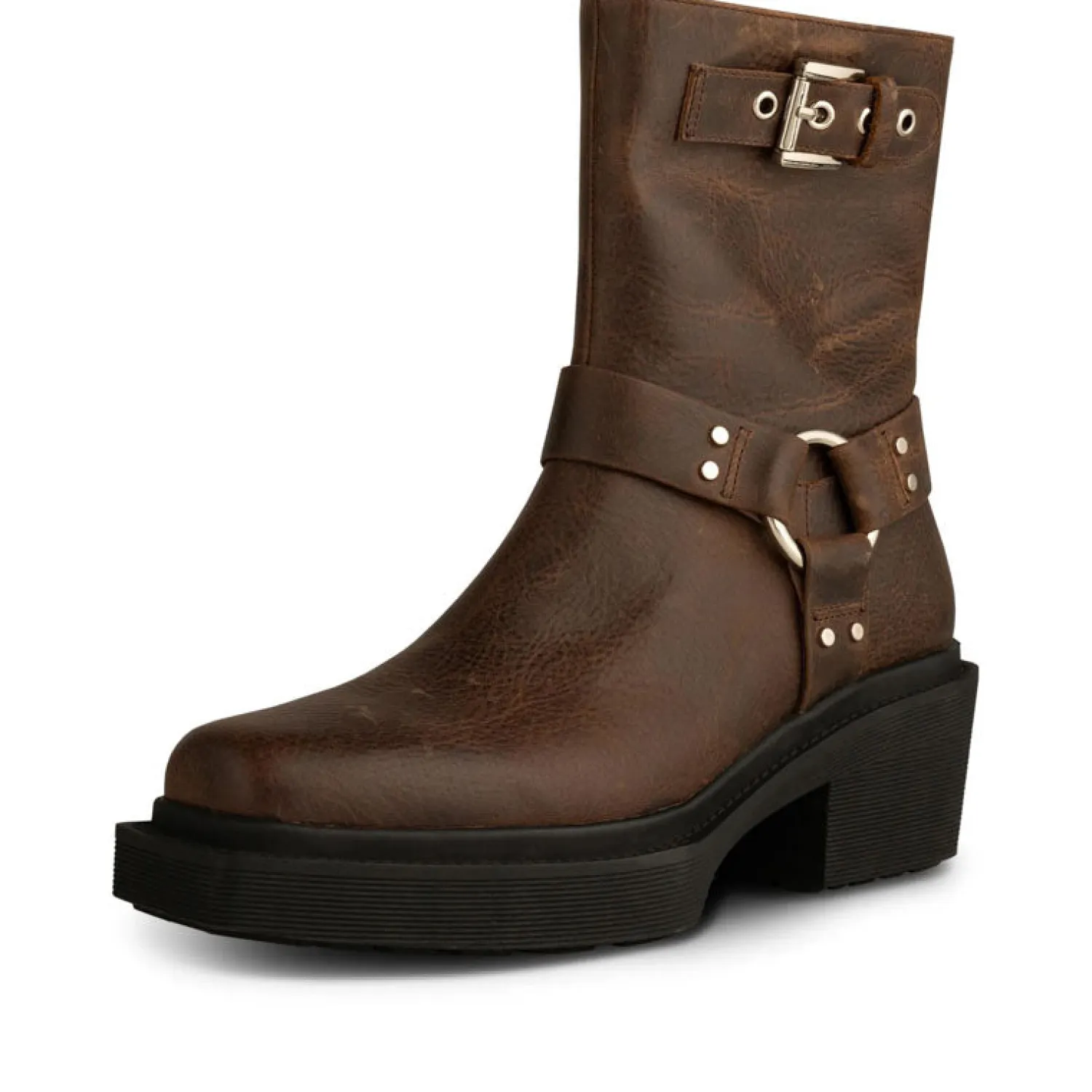 SHOE THE BEAR Amina Biker Boots In Dark Brown