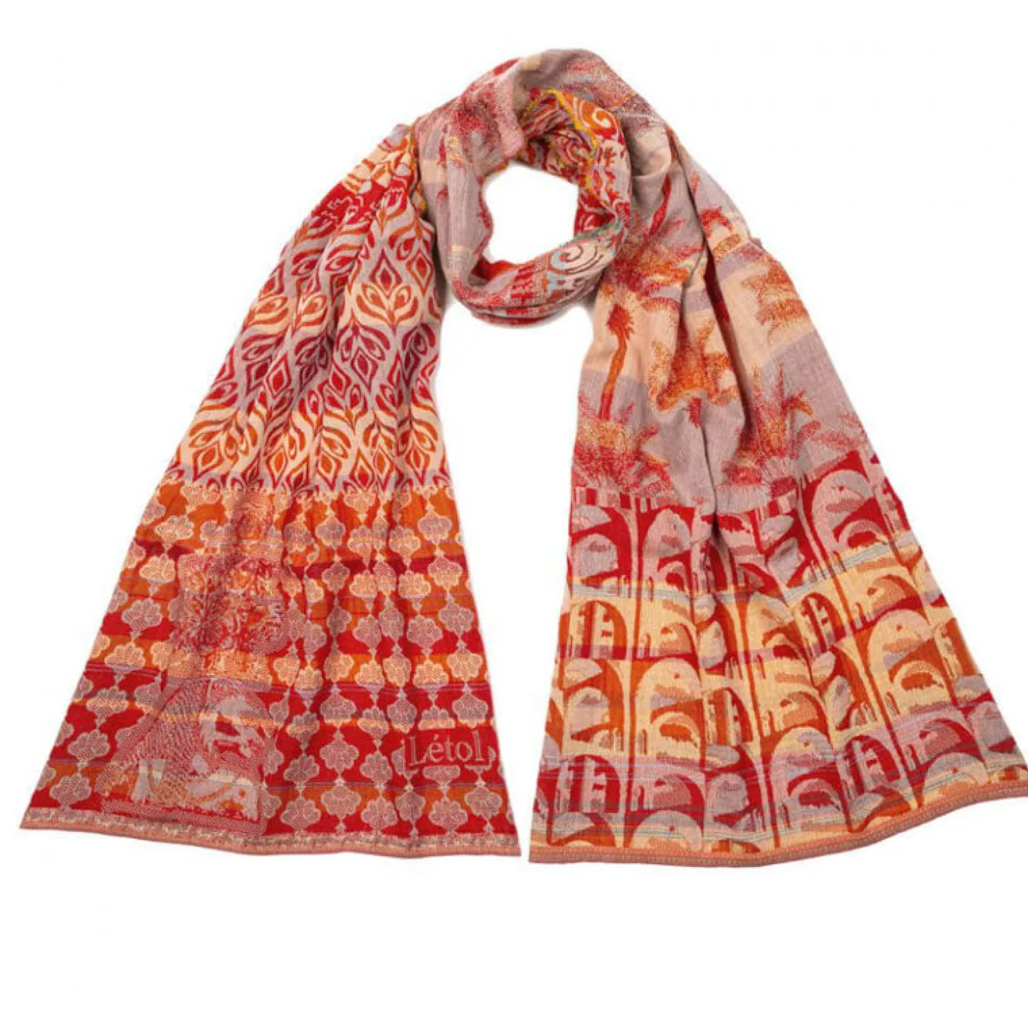 LETOL Amira Scarf In Maltese Red