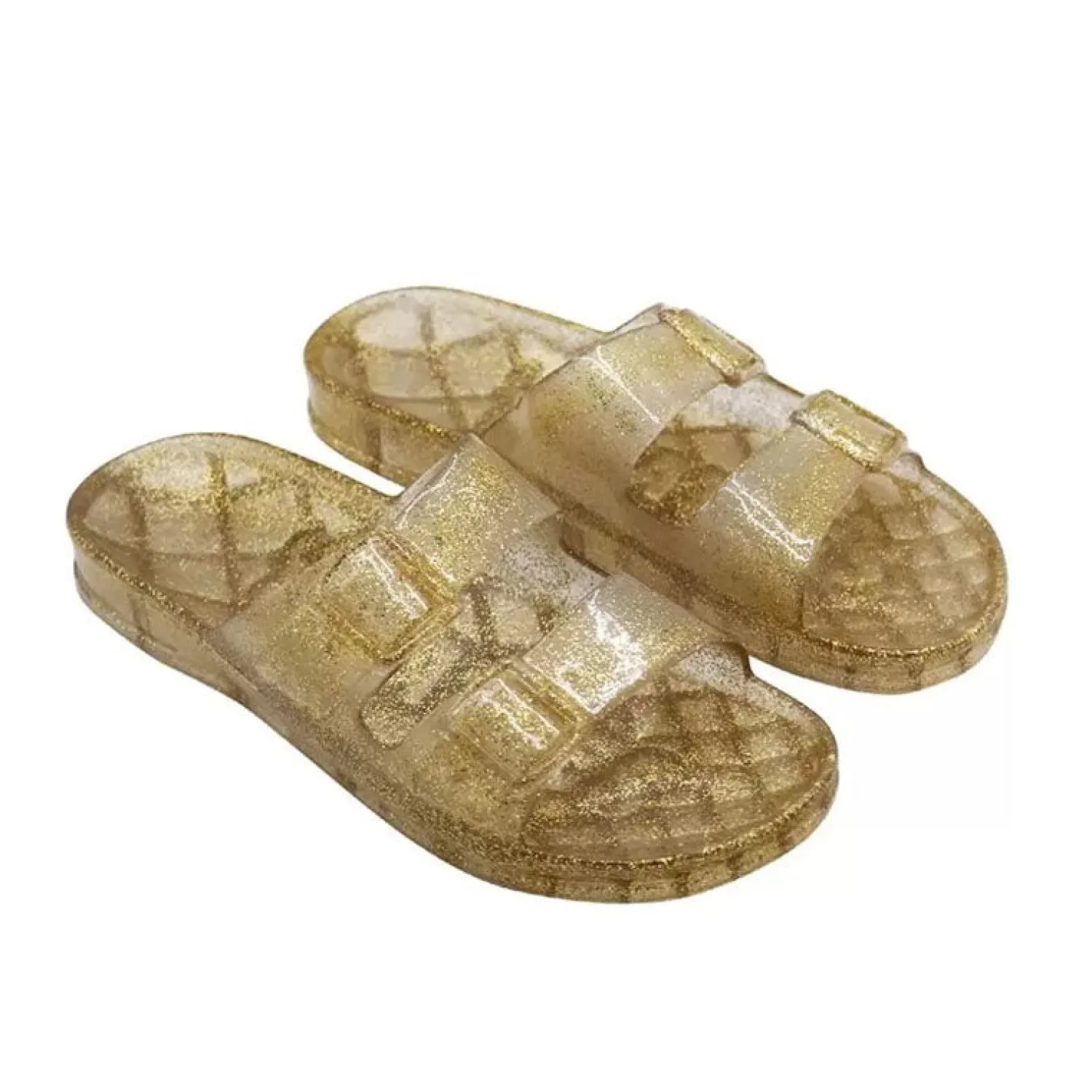 CACATOES Anjo Glitter Sandals In Gold