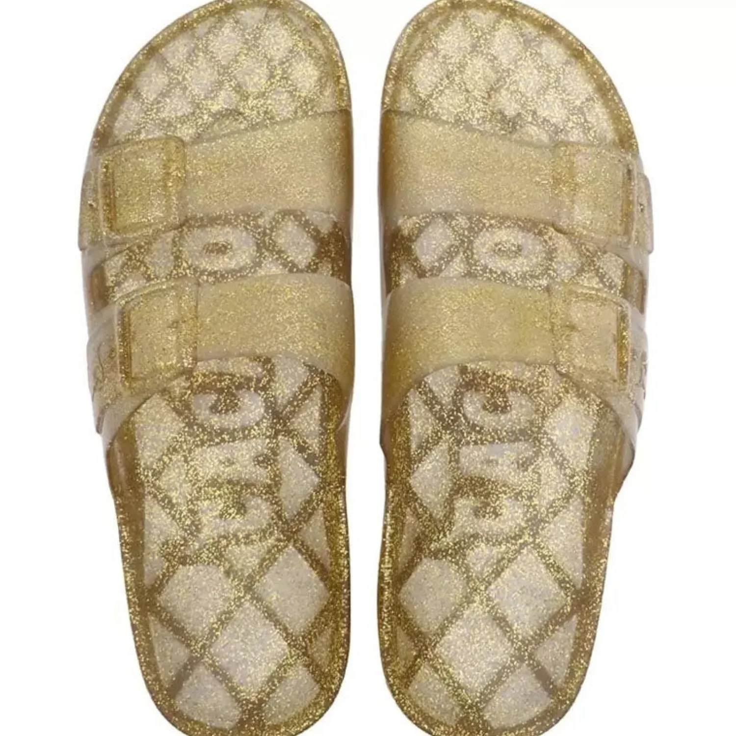 CACATOES Anjo Glitter Sandals In Gold