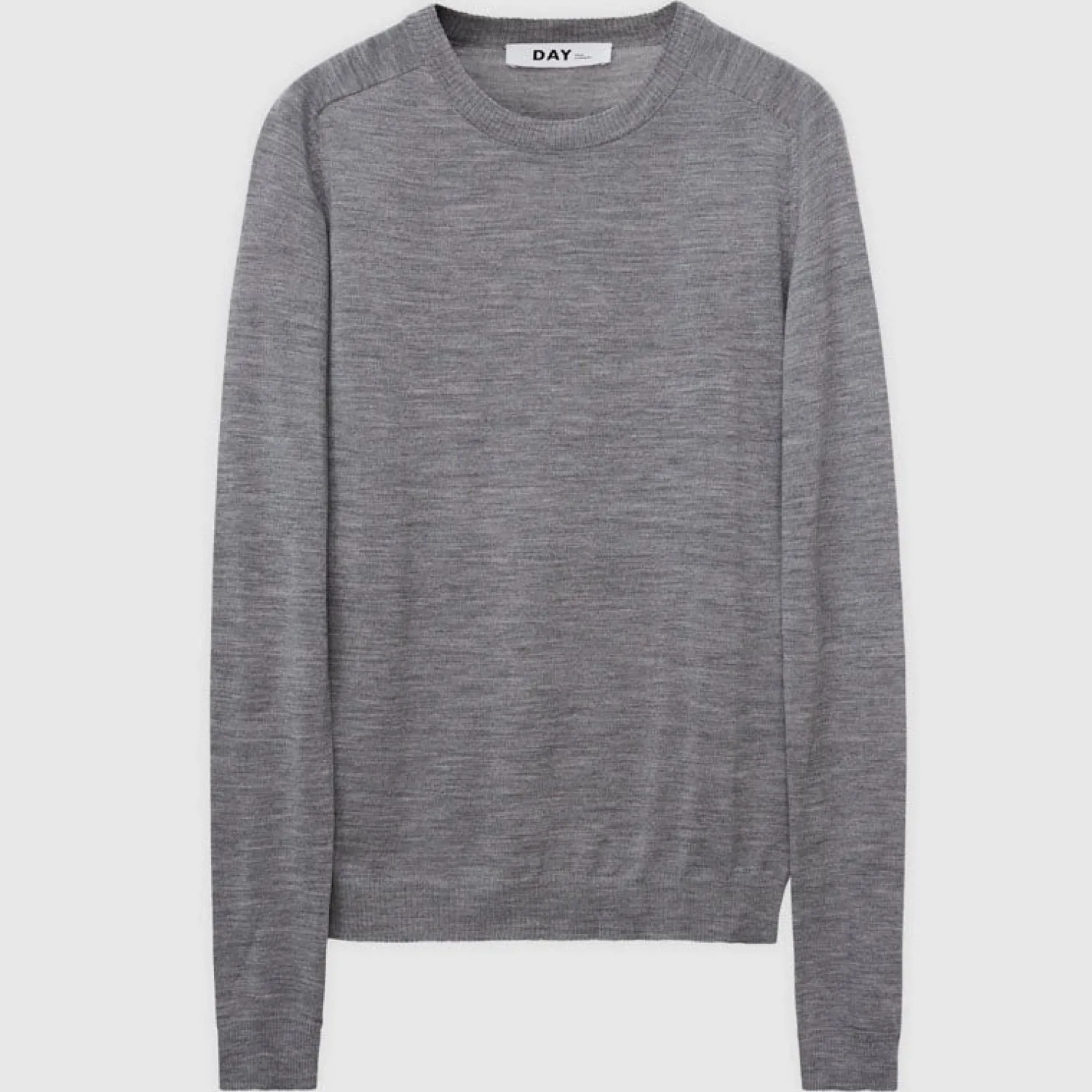 DAY BIRGER ET MIKKELSEN Annabelle Merino Wool Jumper In Medium Grey Melange