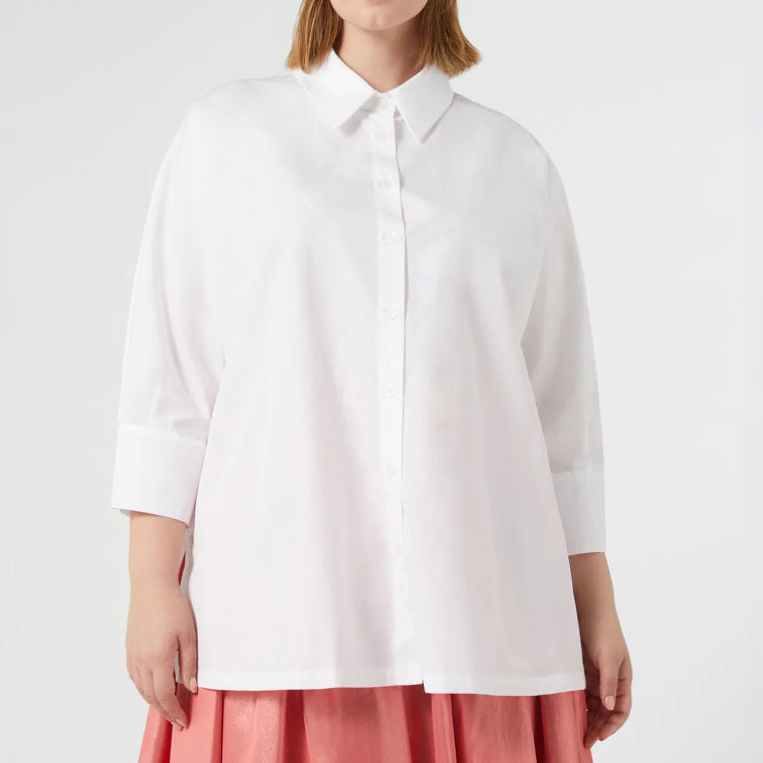 MARINA RINALDI Arizona Poplin Shirt In White