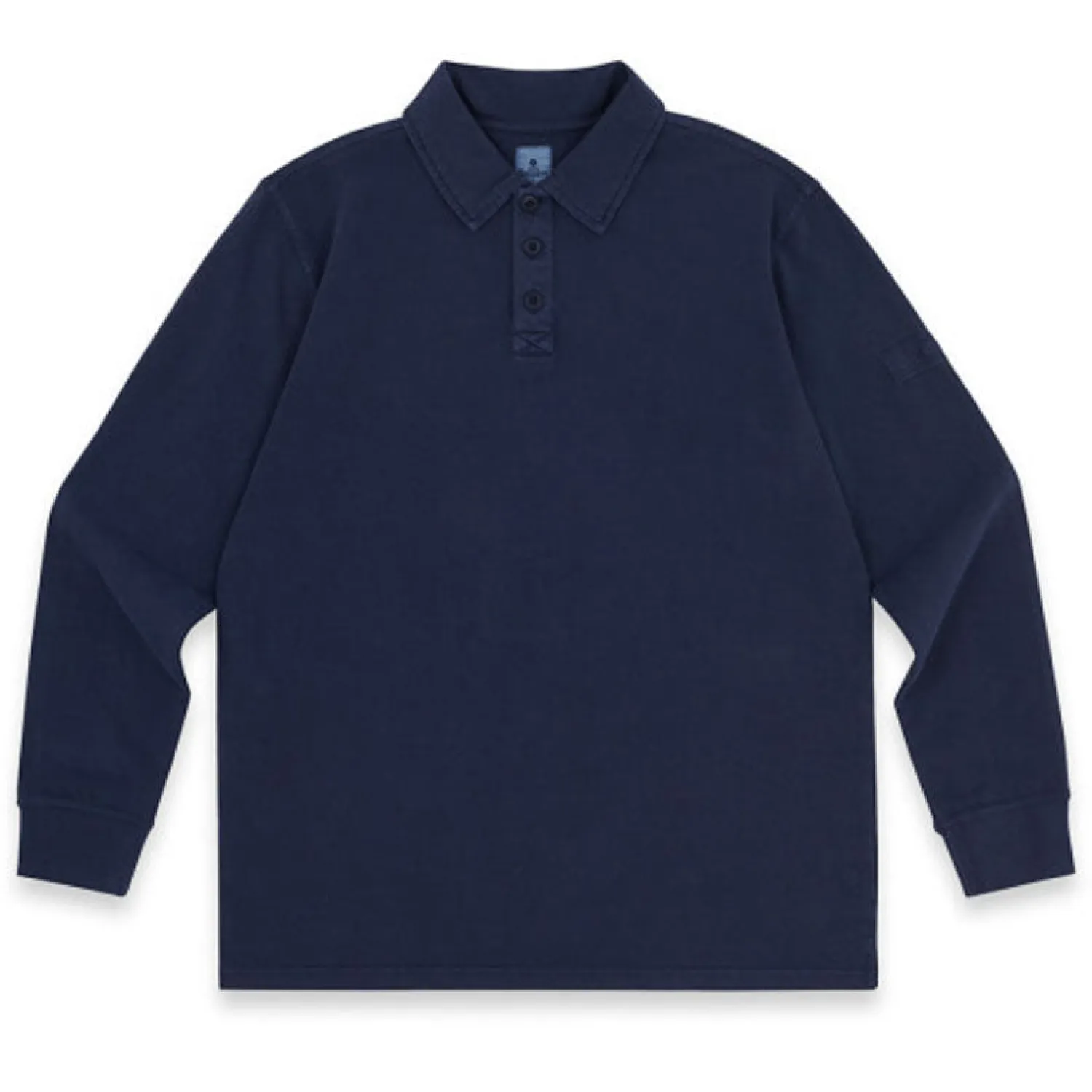 MOUSQUETON Arthur L/S Polo Shirt In Marine