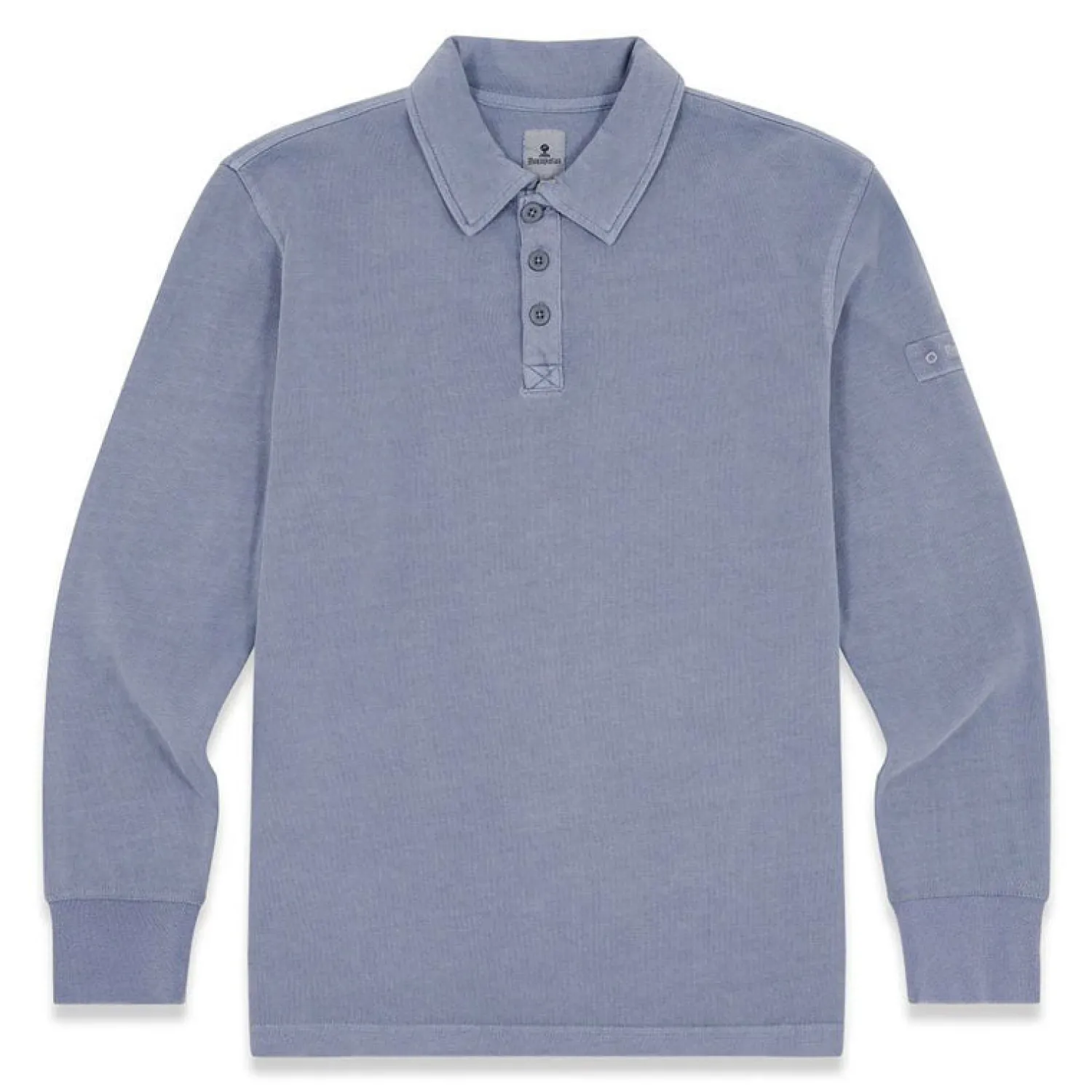 MOUSQUETON Arthur L/S Polo Shirt In Storm Grey