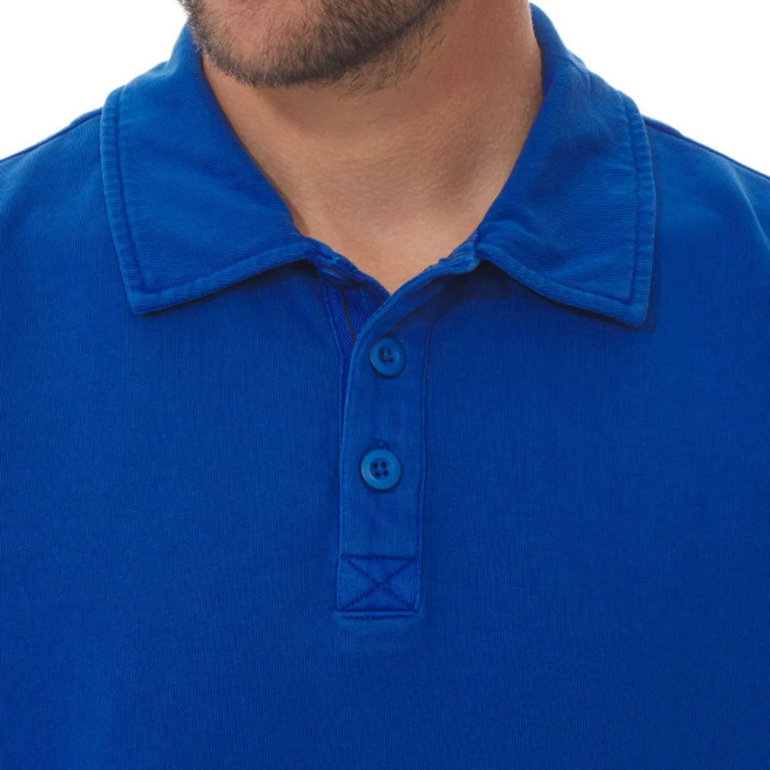 MOUSQUETON Awen S/S Polo Shirt In Nautic Blue