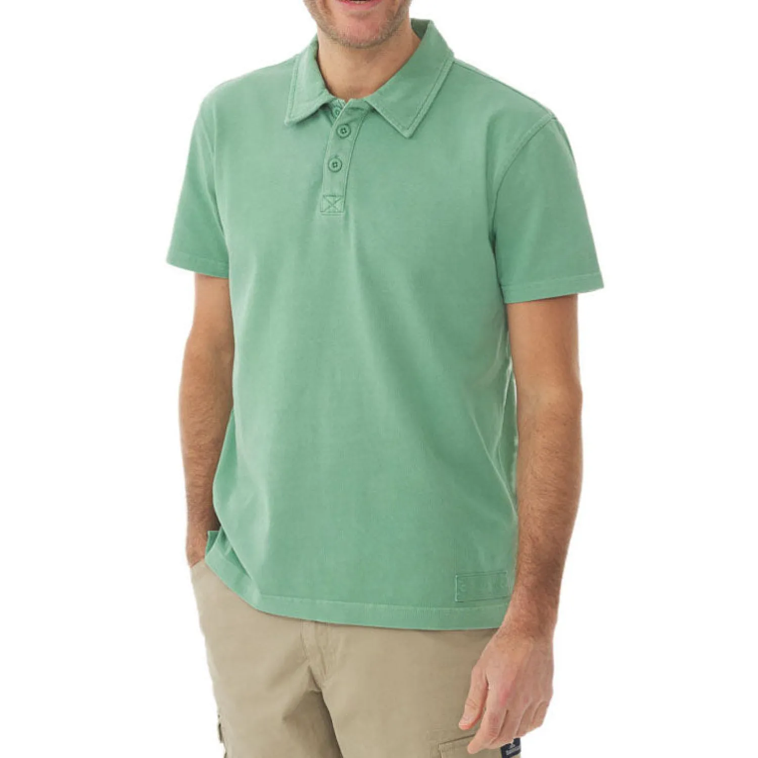 MOUSQUETON Awen S/S Polo Shirt In Opale