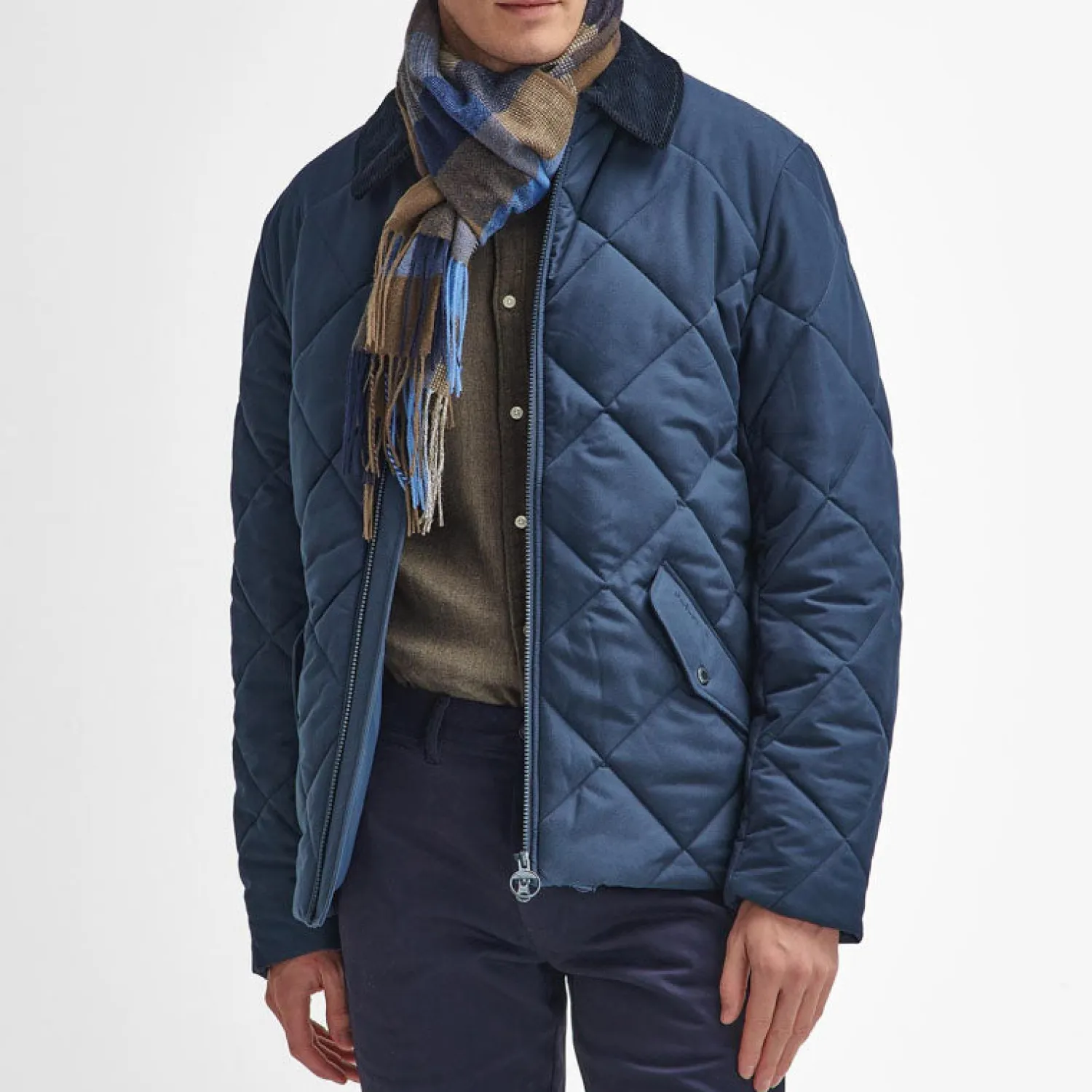 BARBOUR Bank Scarf In Navy