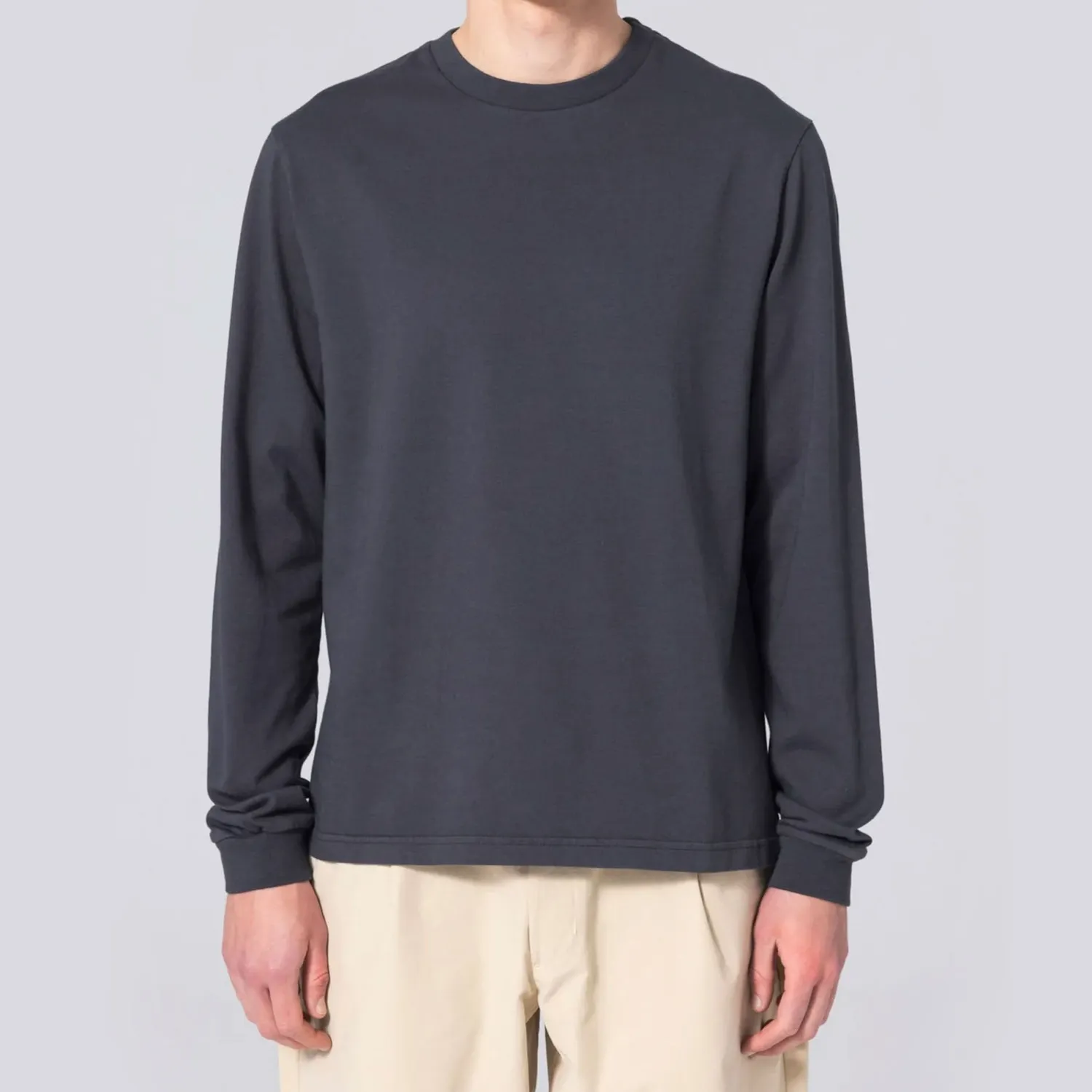 UNFEIGNED Basic L/S T Shirt In Blue Graphite