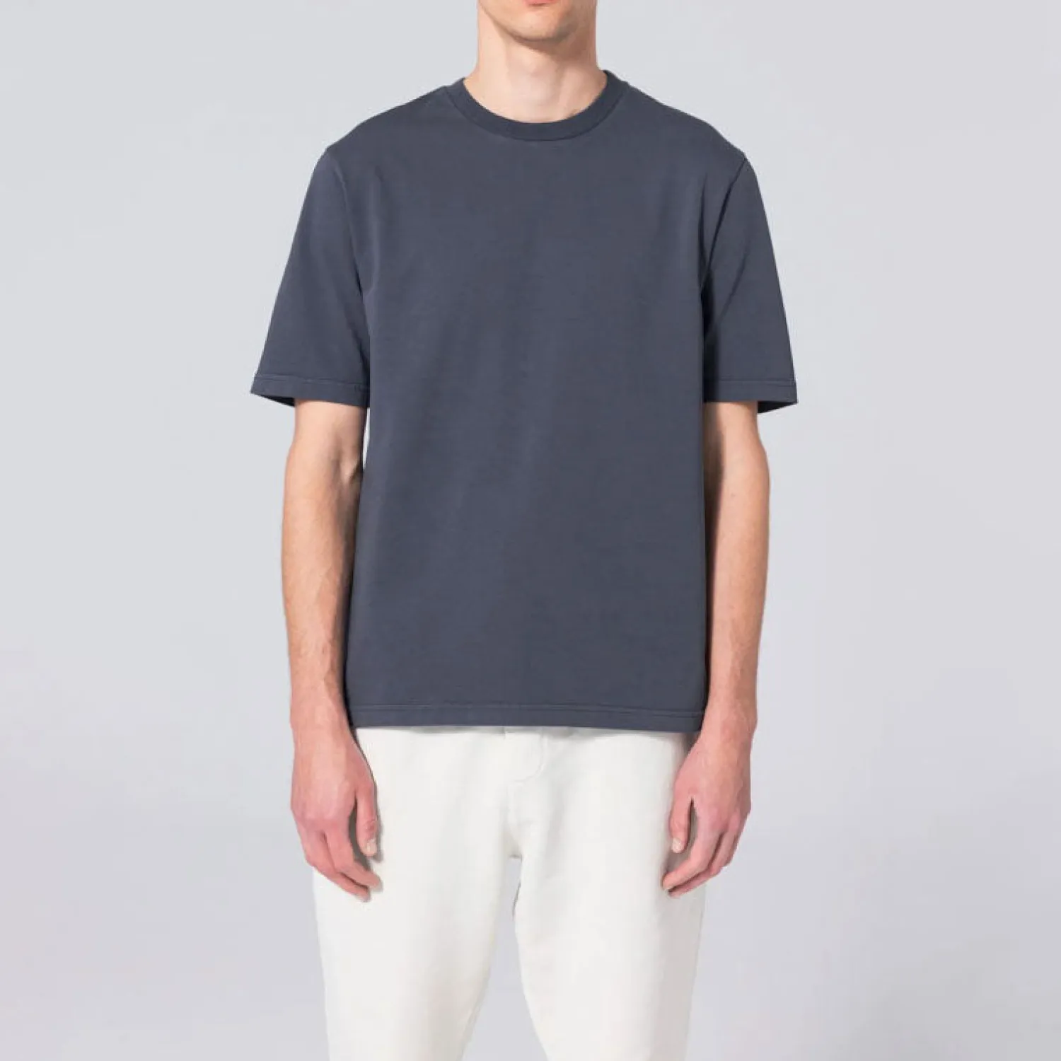 UNFEIGNED Basic T Shirt In Blue Graphite