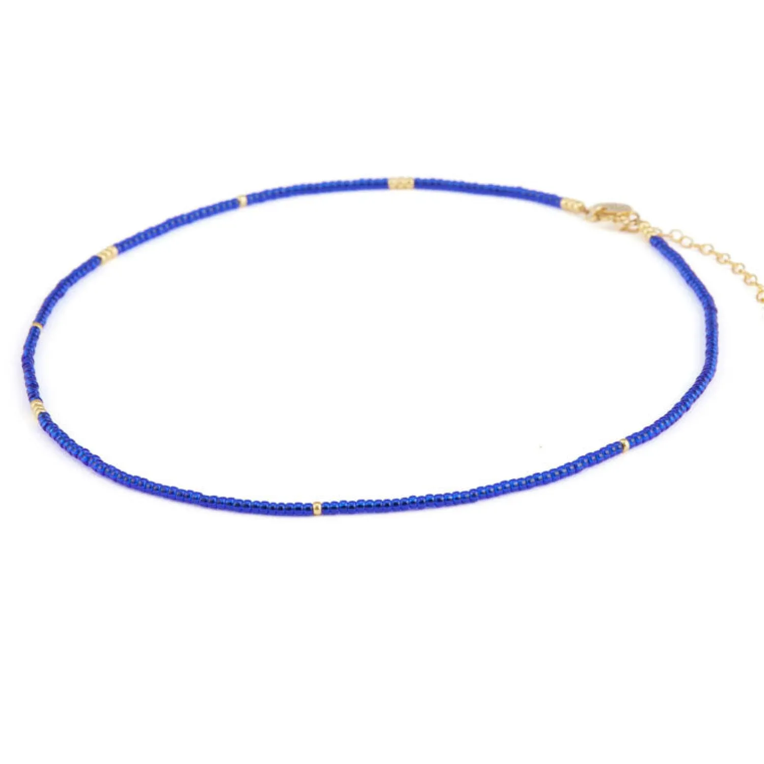 WANDERLUST LIFE Beaded Necklace In Morocco Blue