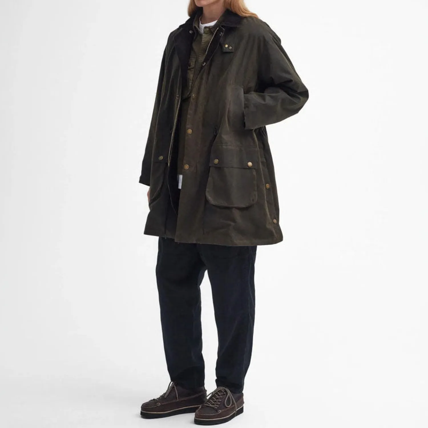 BARBOUR Bedale Wax Trench Coat In Olive