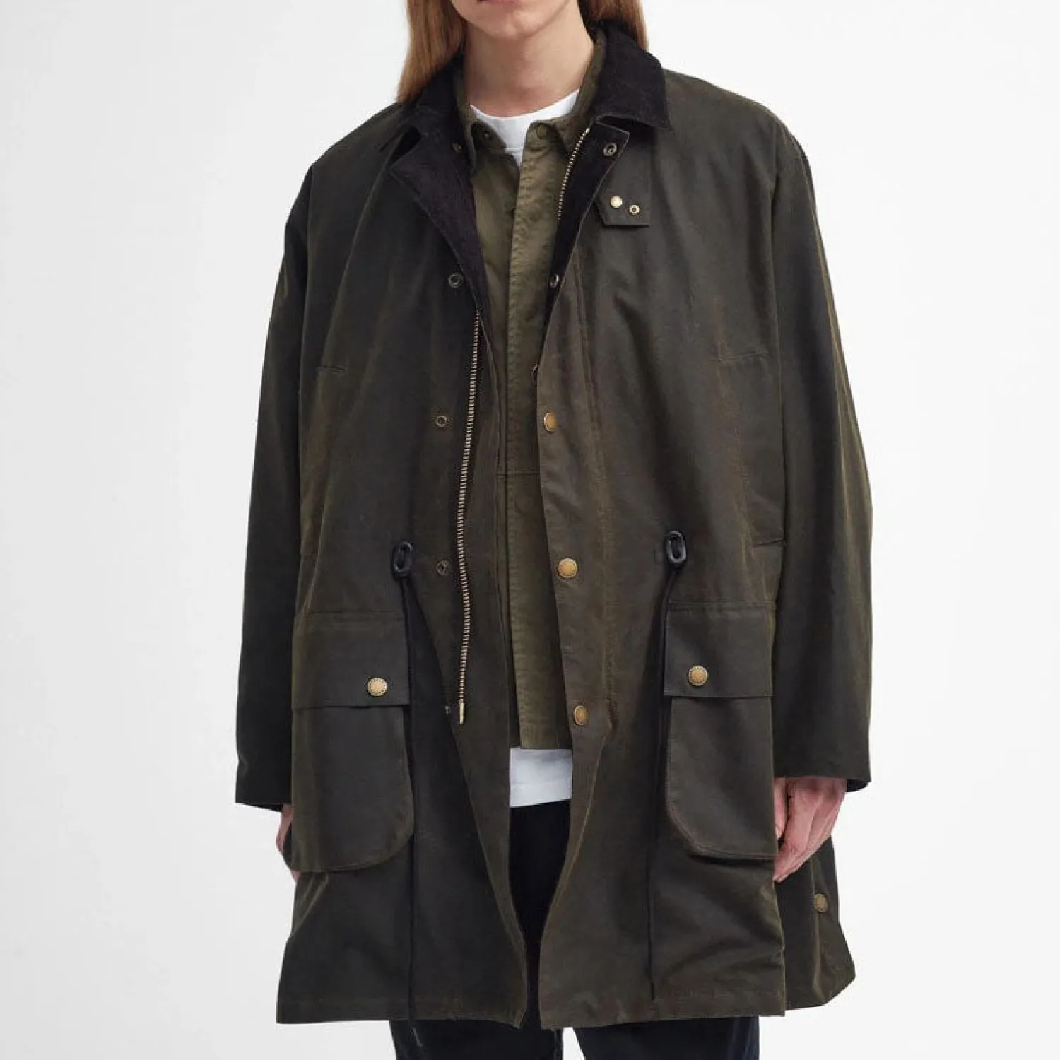 BARBOUR Bedale Wax Trench Coat In Olive