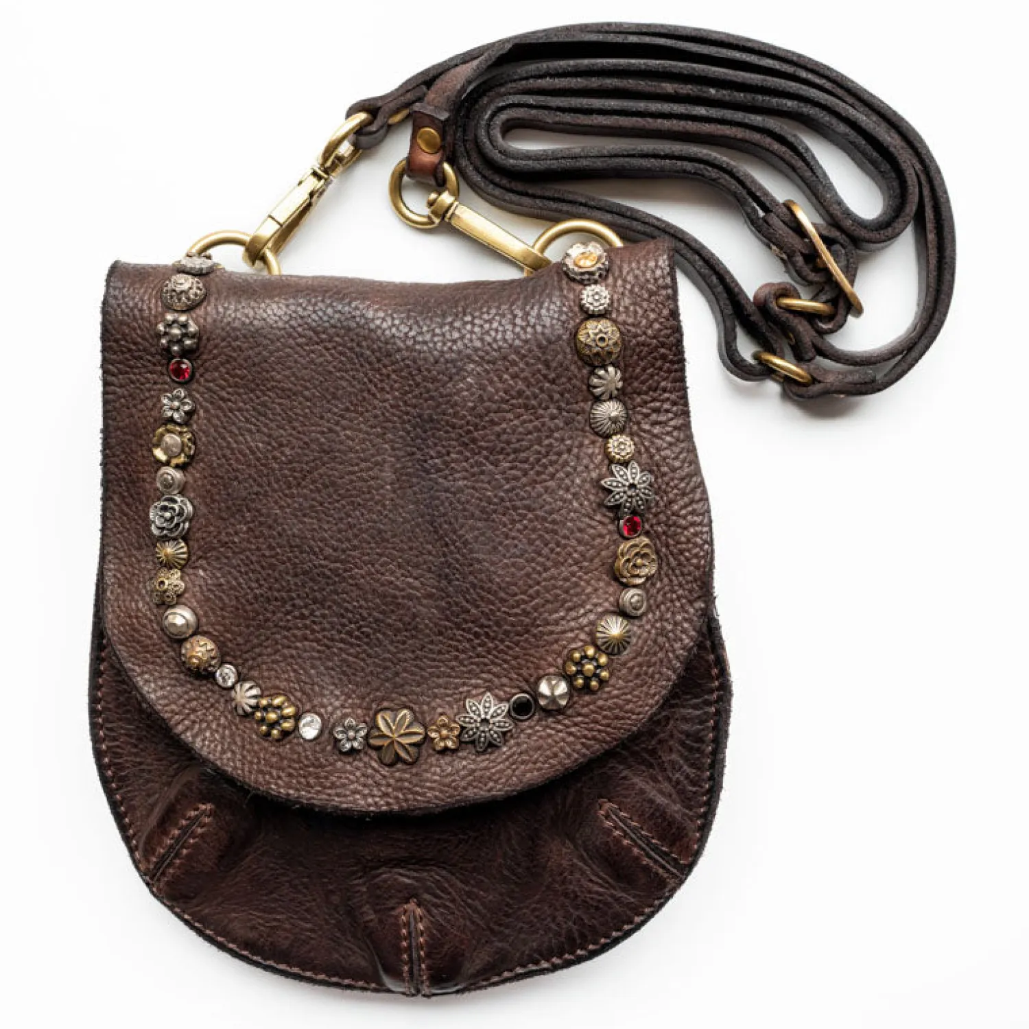 CAMPOMAGGI Bella Di Notte Phone Case Bag In Brown