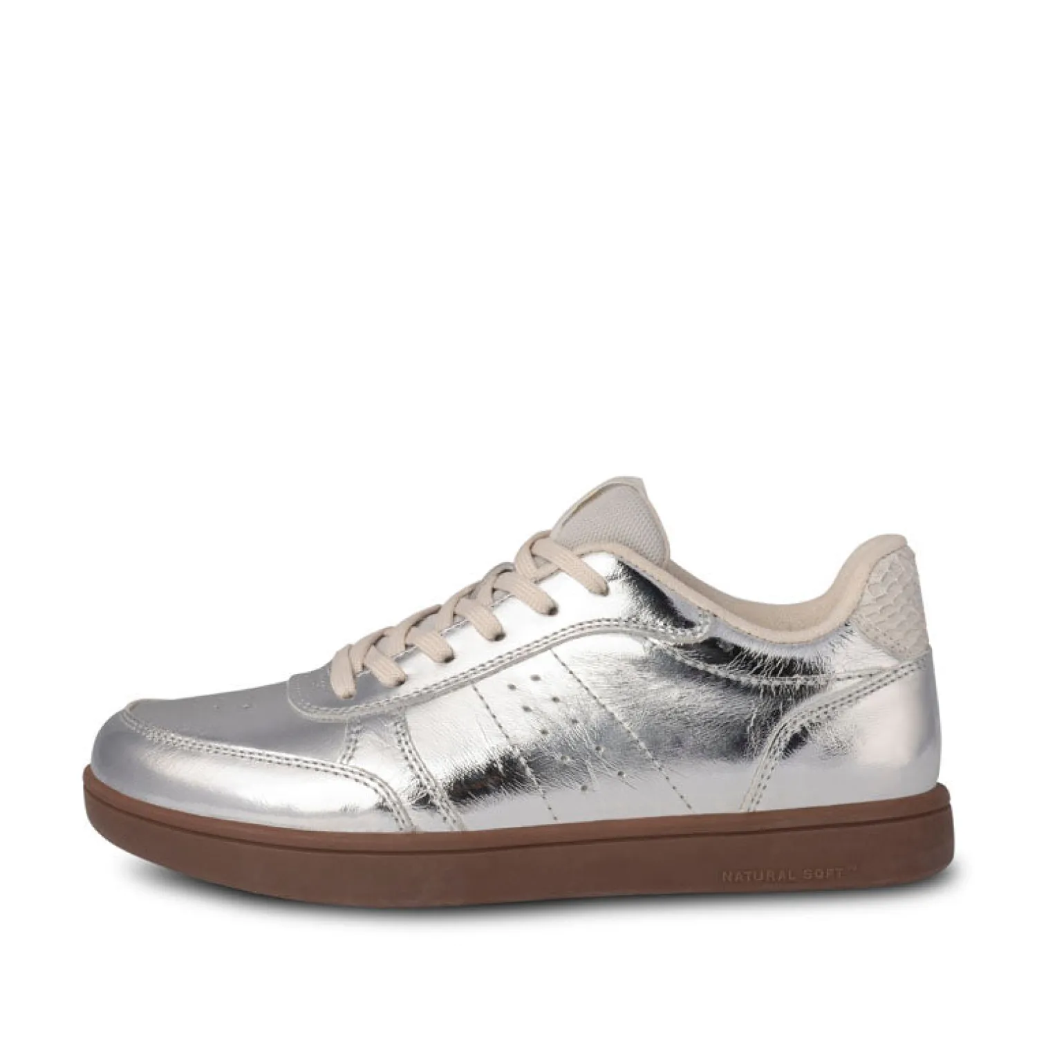 WODEN Bjork Leather Sneakers In Silver