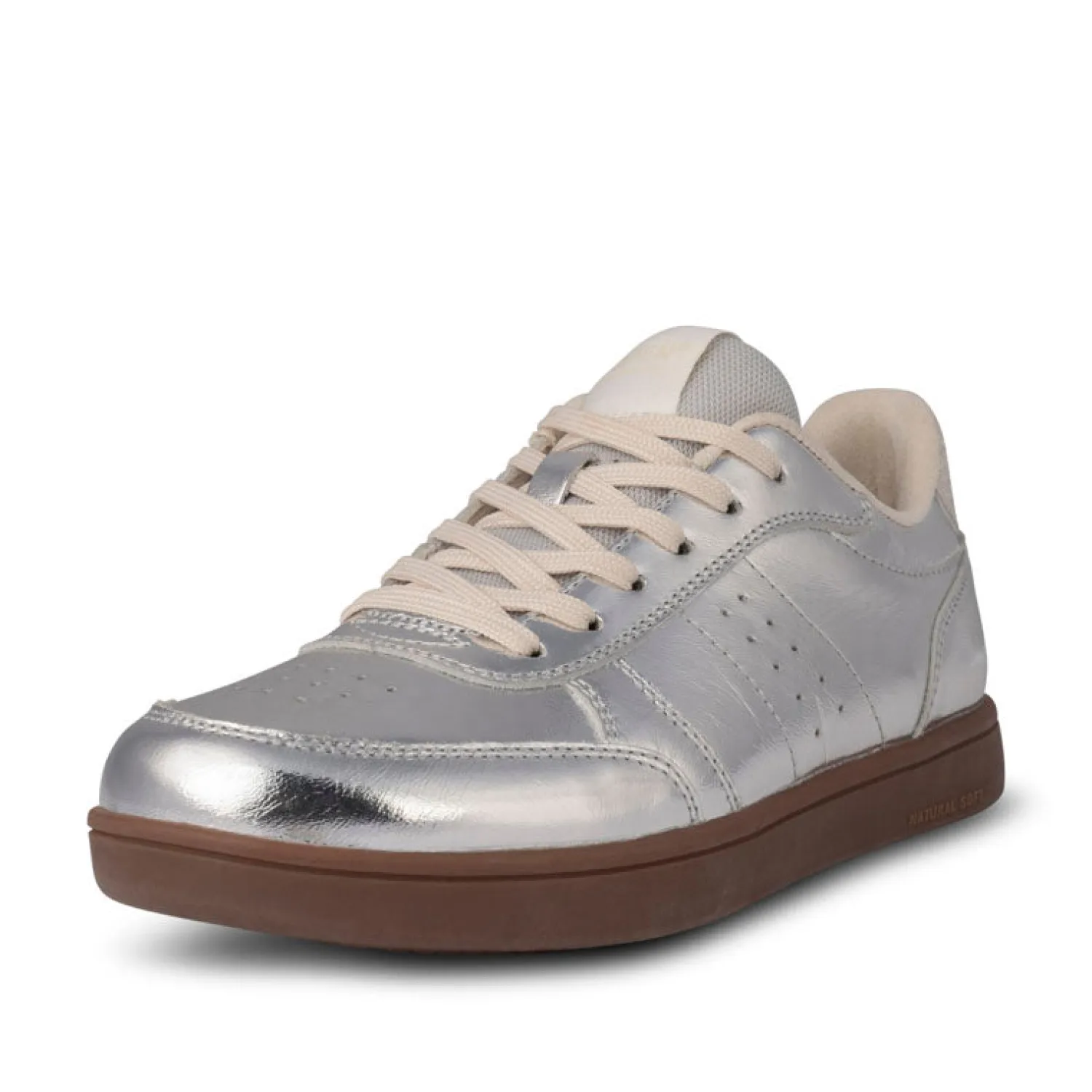 WODEN Bjork Leather Sneakers In Silver