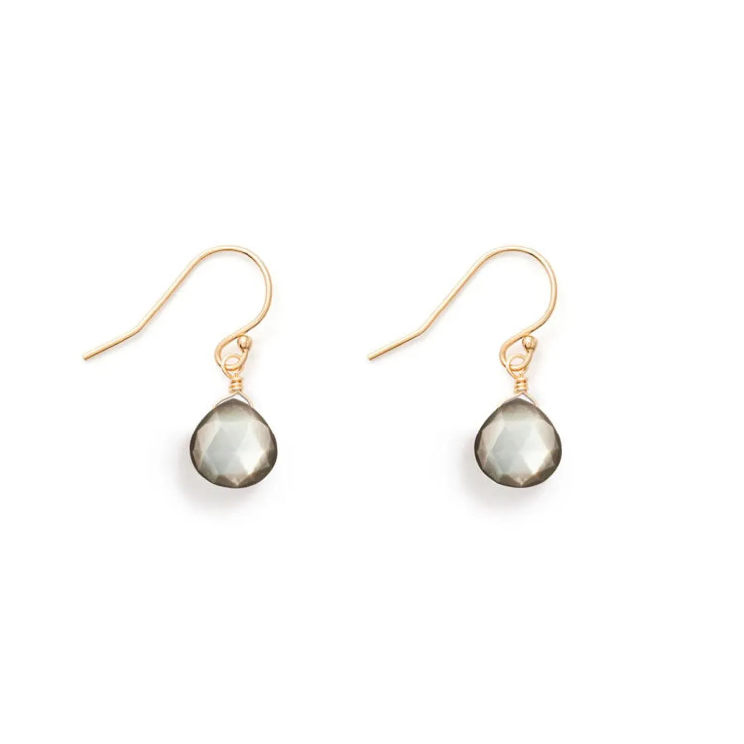 WANDERLUST LIFE Black Mother Of Pearl Isla Drop Earrings