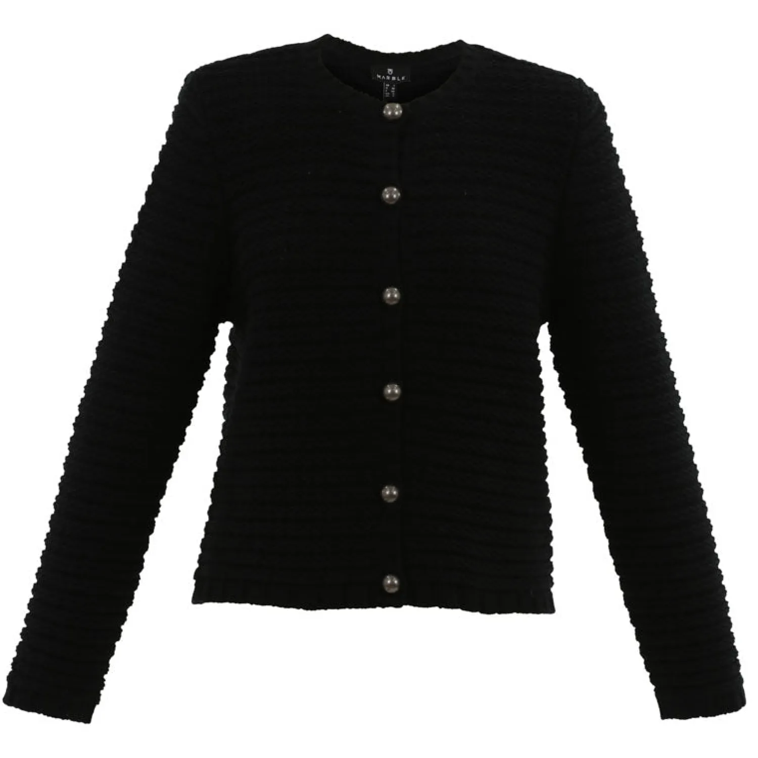 MARBLE Boxy Cardigan In Black