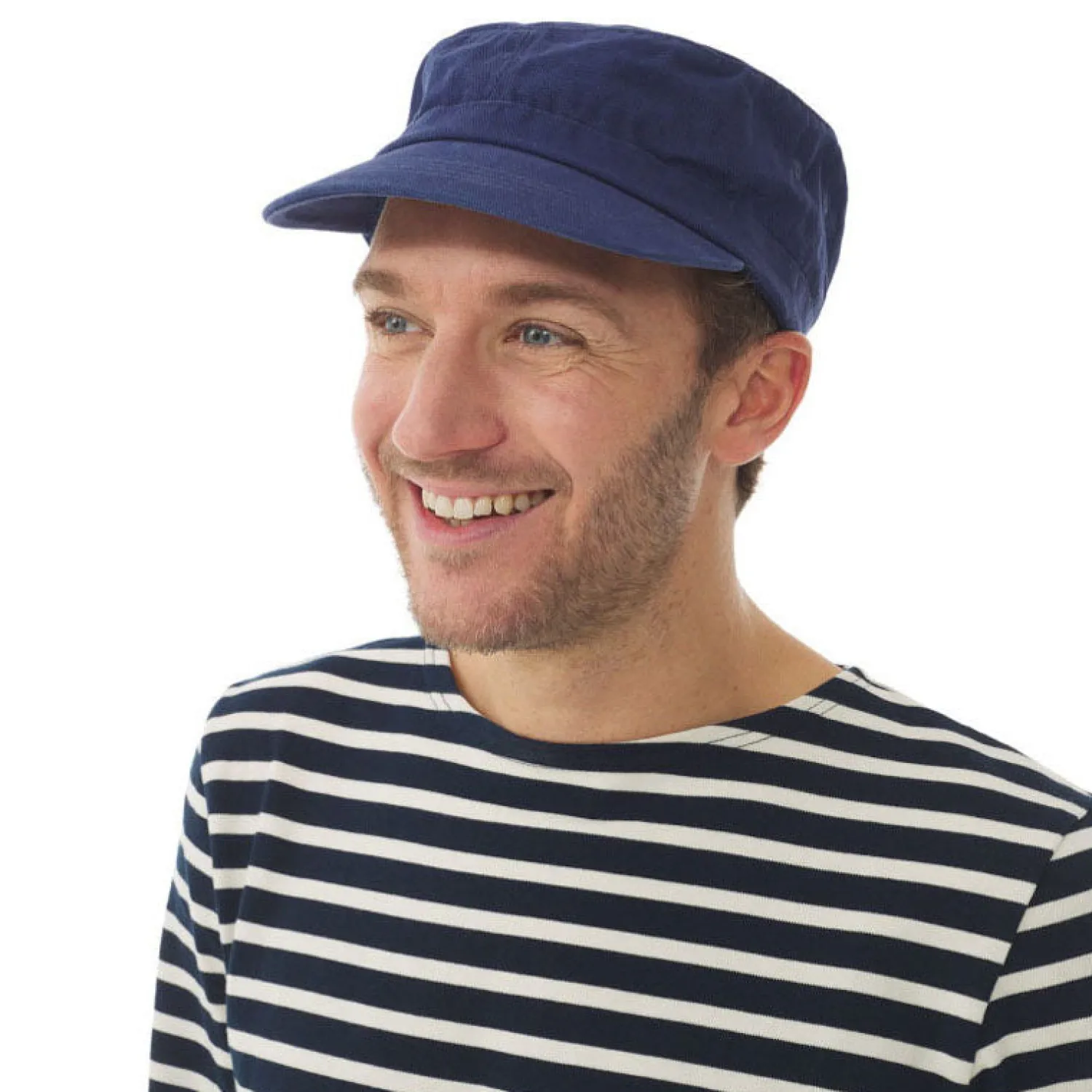 MOUSQUETON Brieu Cotton Cap In Regatta Blue