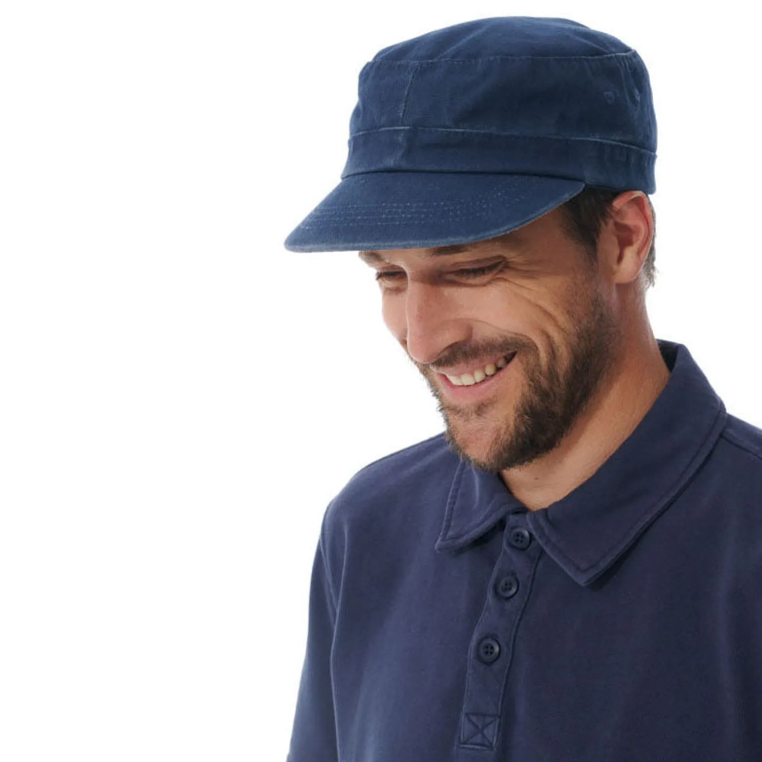 MOUSQUETON Brieu Print Sailors Cap In Navy