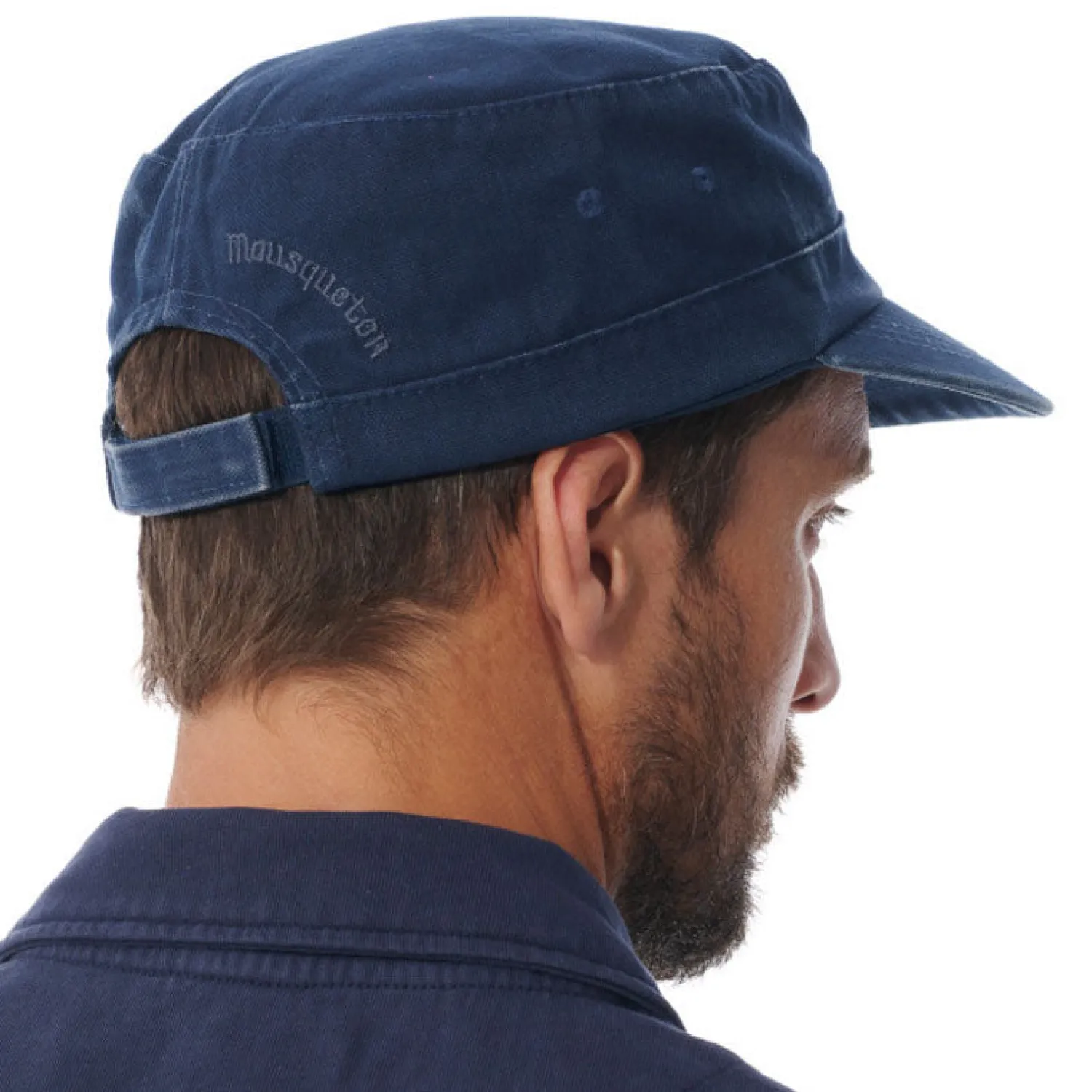 MOUSQUETON Brieu Print Sailors Cap In Navy