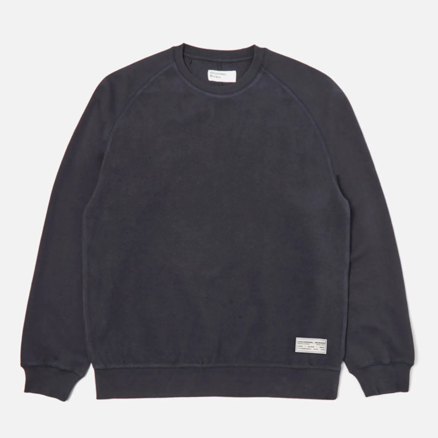 UNIVERSAL WORKS Brush Back Sweatshirt In Navy