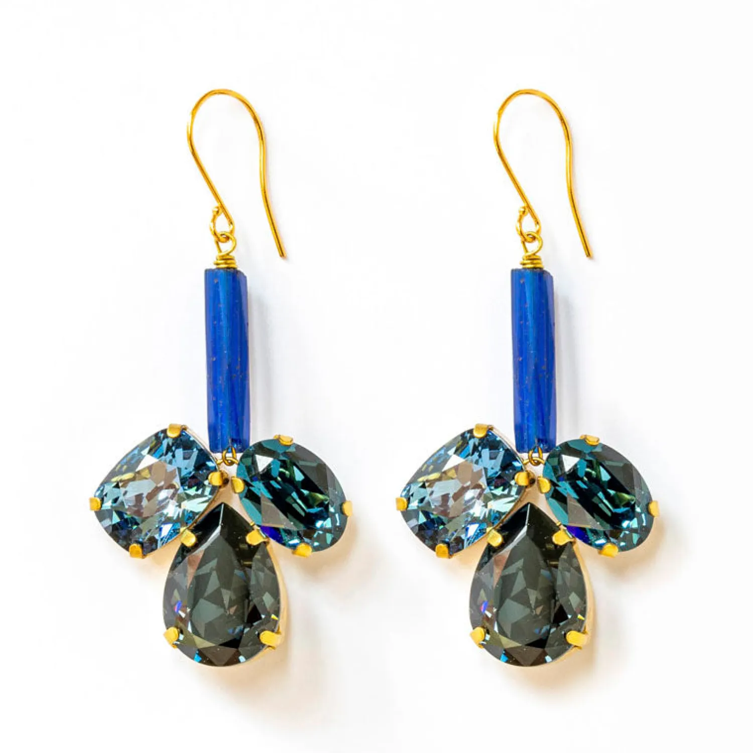 PHILIPPA KUNISCH Bud Earrings In Navy Blue