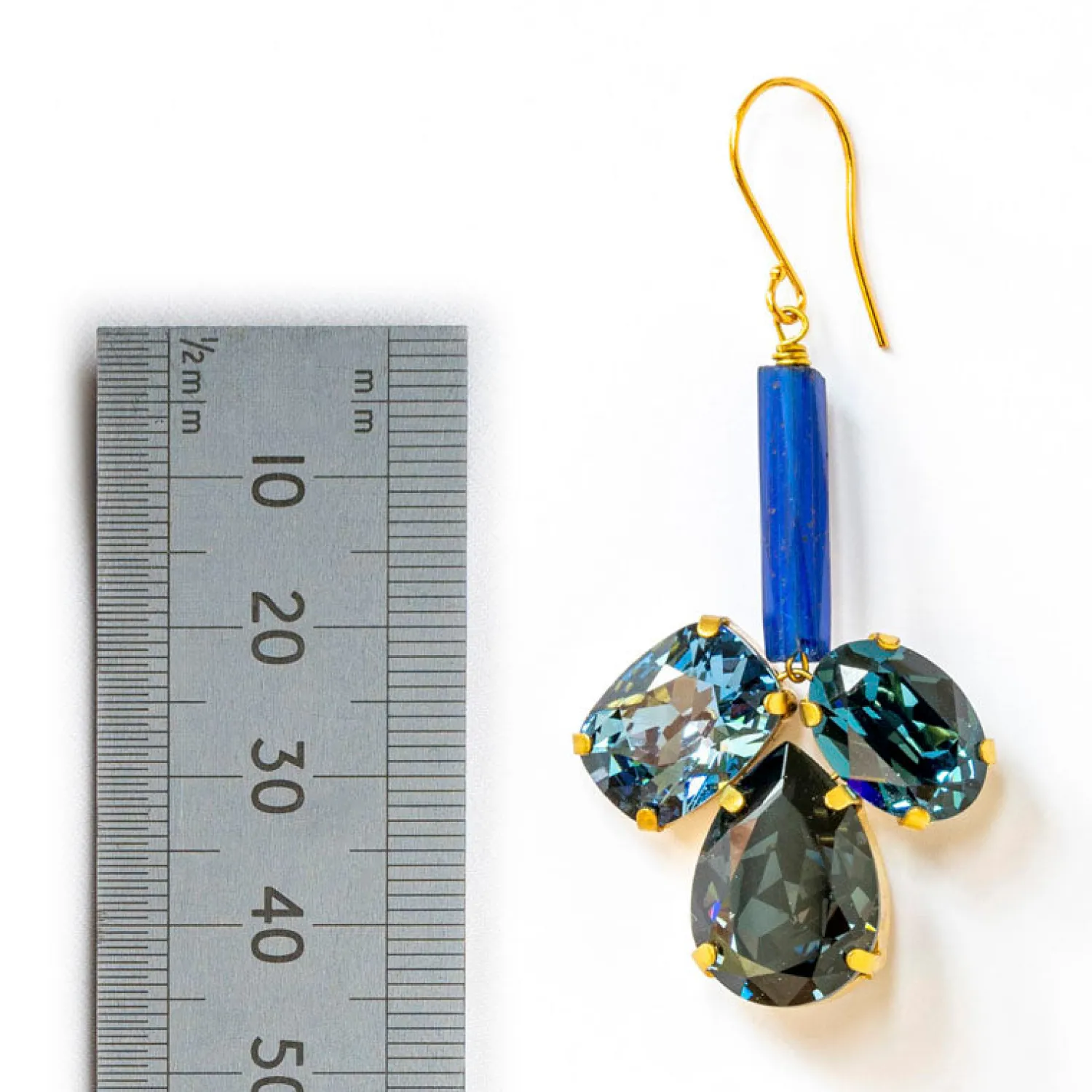 PHILIPPA KUNISCH Bud Earrings In Navy Blue