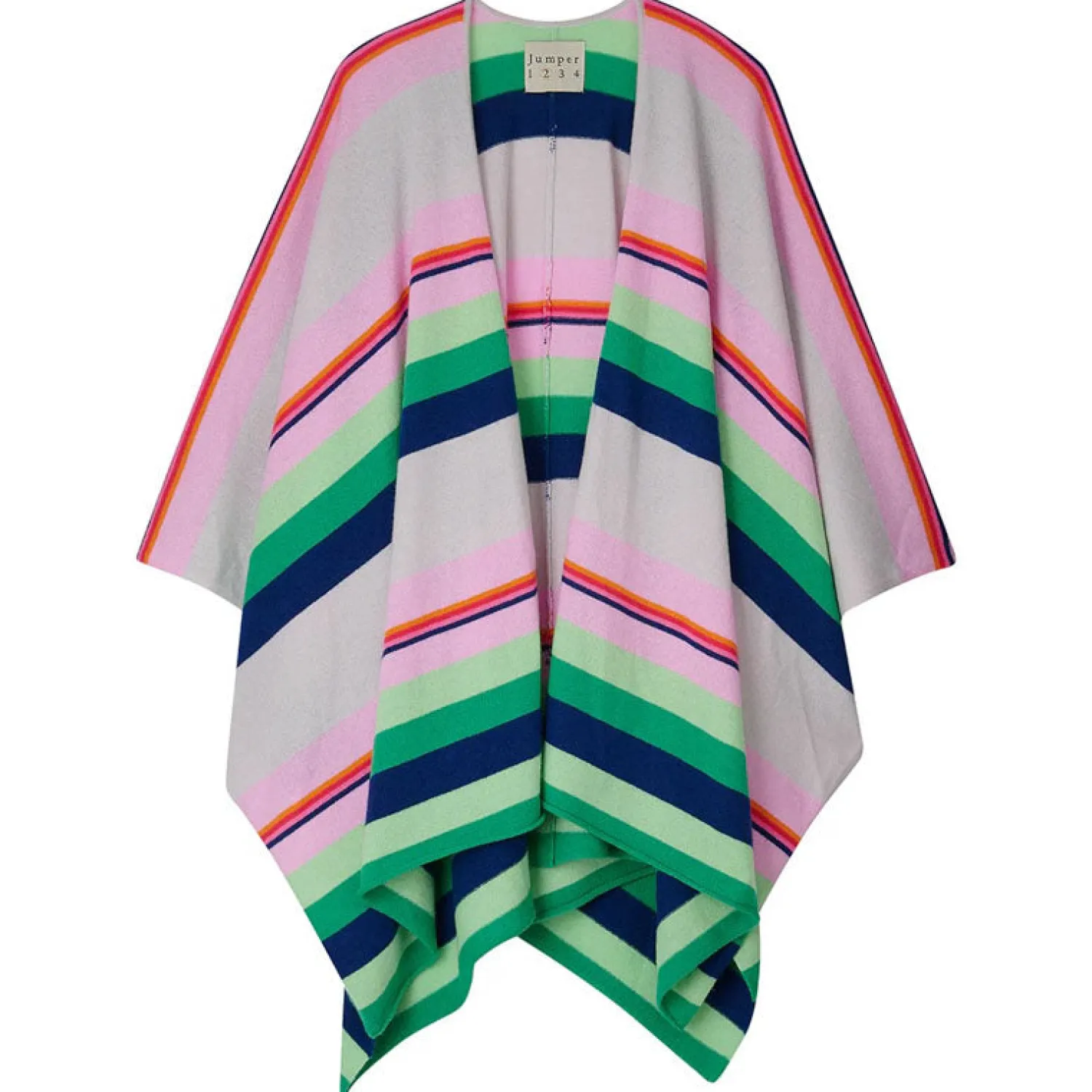 JUMPER1234 Cabana Stripe Wrap Cardigan In Multi