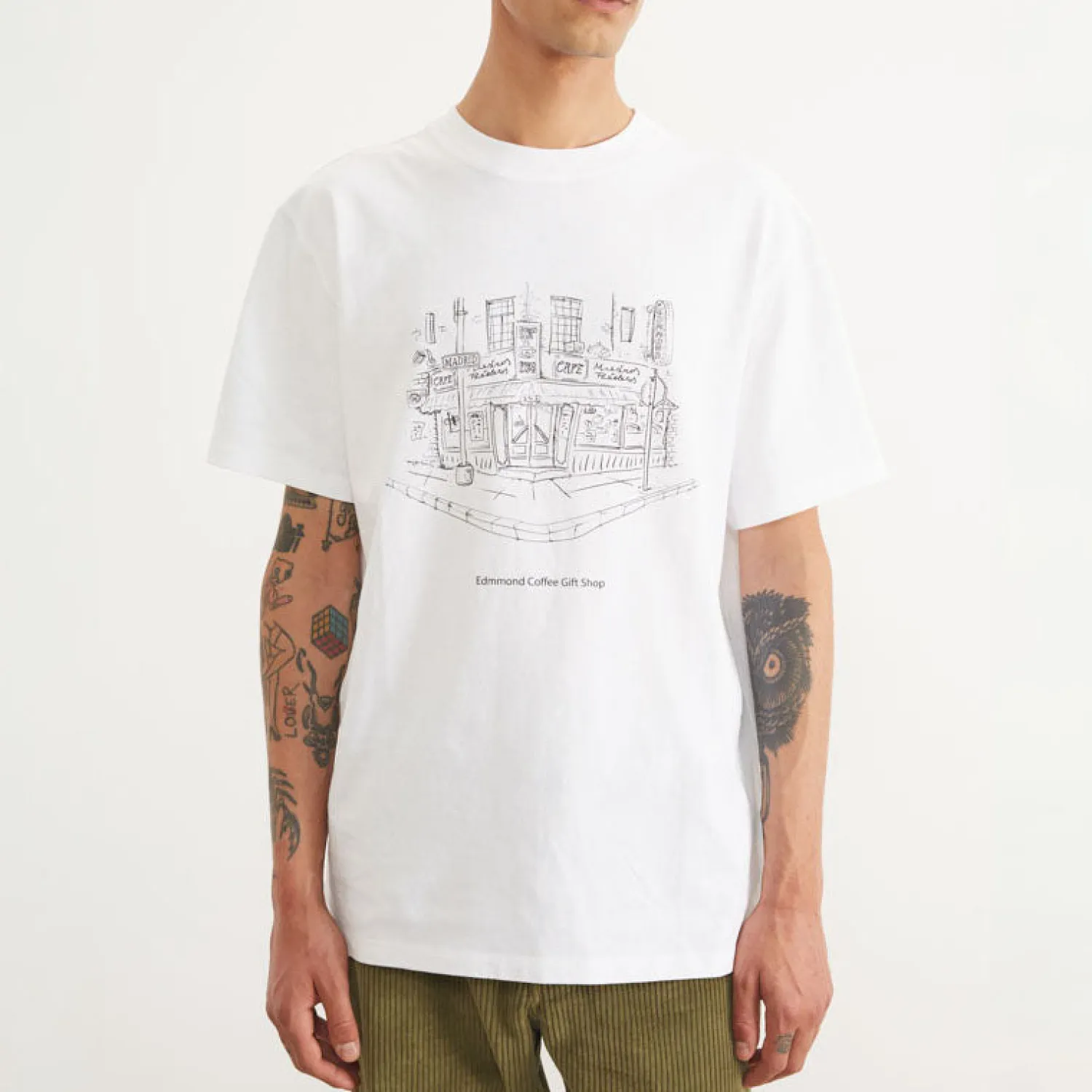 EDMMOND STUDIOS Cafe Edmmond T Shirt In White