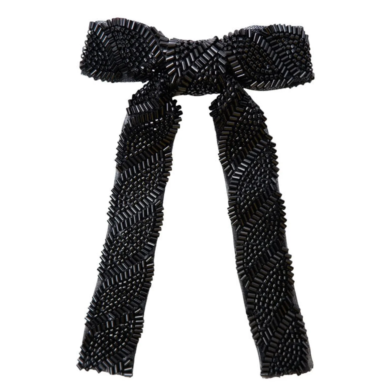 BLACK COLOUR Cavarly 2 In 1 Bow Brooch In Black