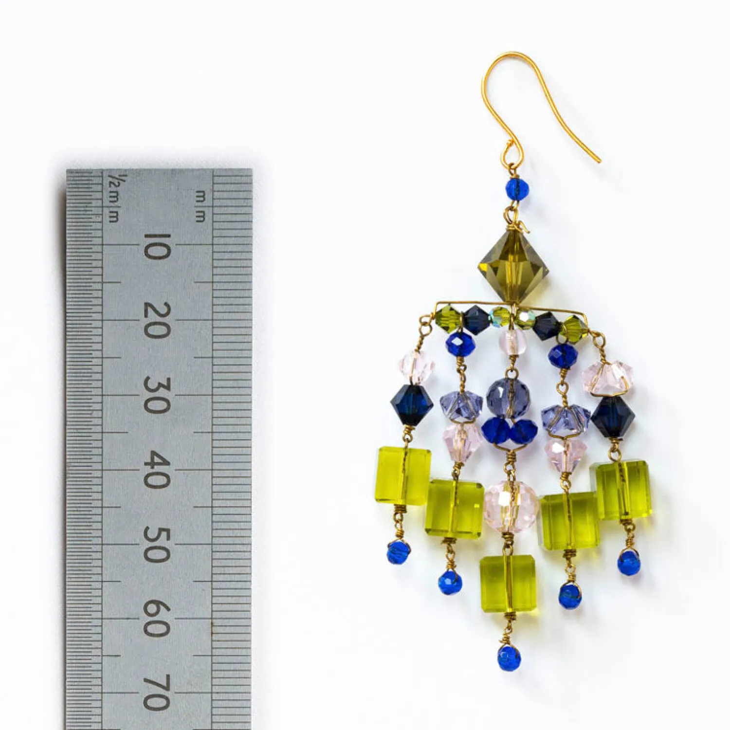 PHILIPPA KUNISCH Chime Earrings In Green/Blue/Lilac