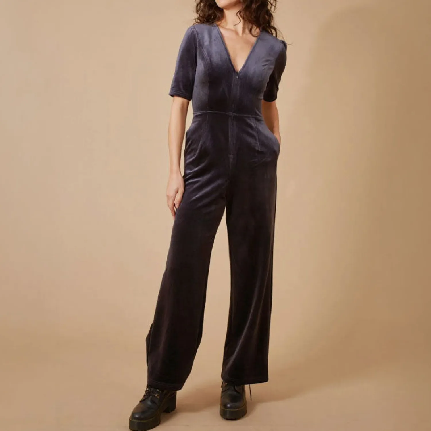 TRAFFIC PEOPLE Clan Jumpsuit In Charcoal