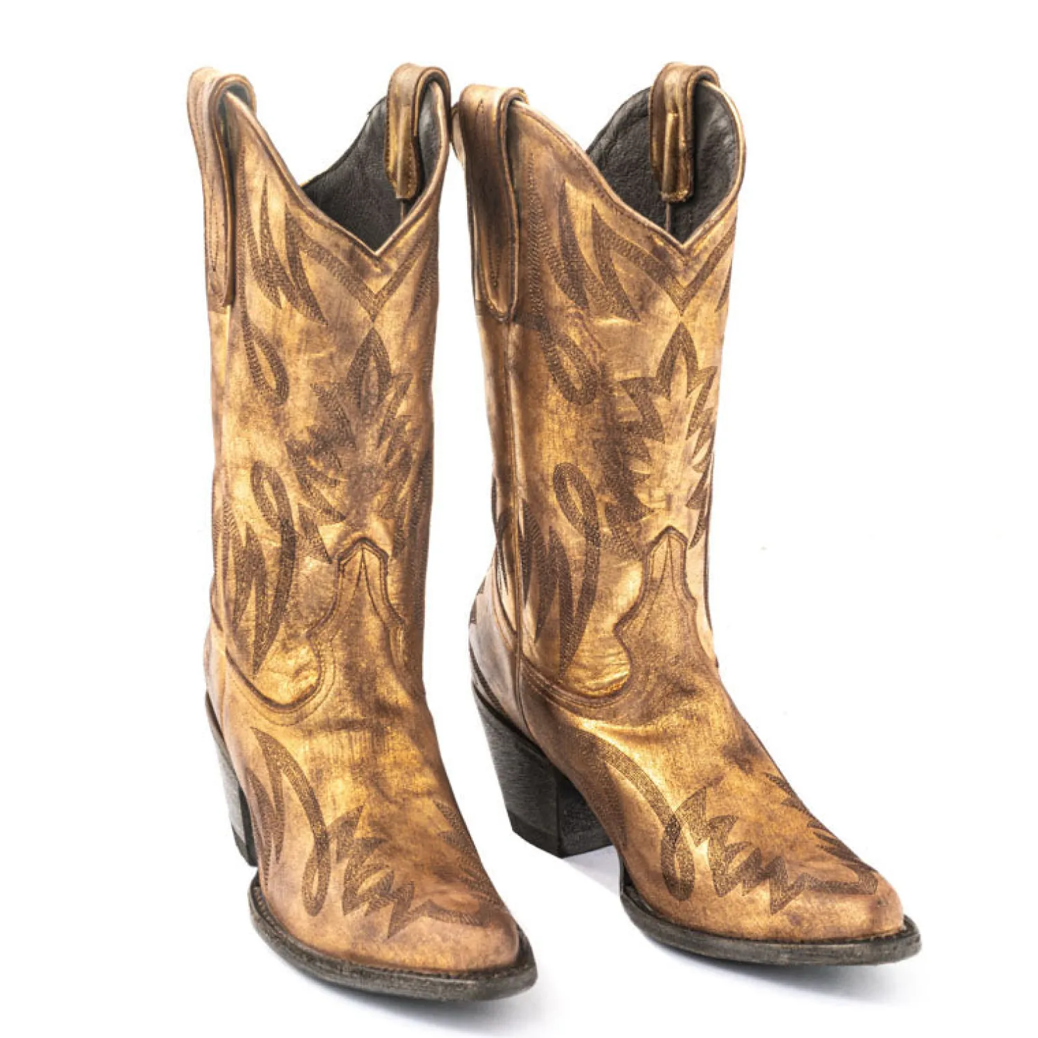 MEXICANA Coachella 11 Boots In Used Gold