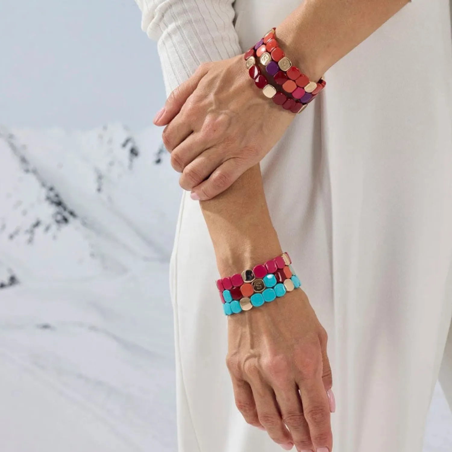 SIMONE A BORDEAUX Colourful Bracelet In Poppy