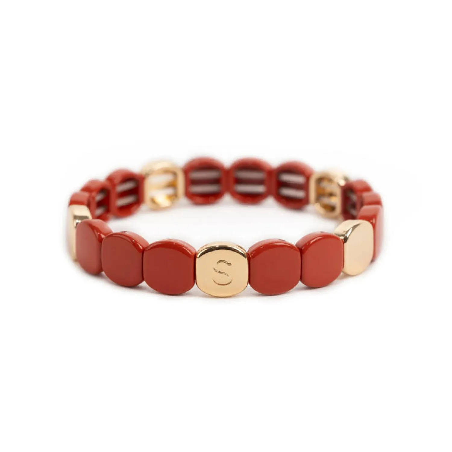 SIMONE A BORDEAUX Colourful Bracelet In Rust