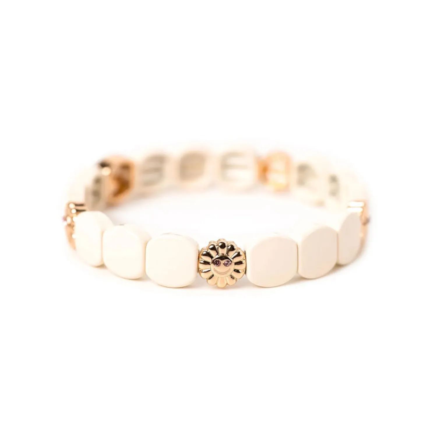 SIMONE A BORDEAUX Coloursmile Bracelet In Beige