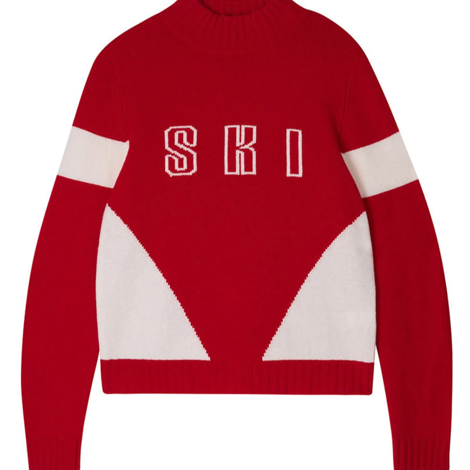 JUMPER1234 Contrast Ski Turtle In Red/White