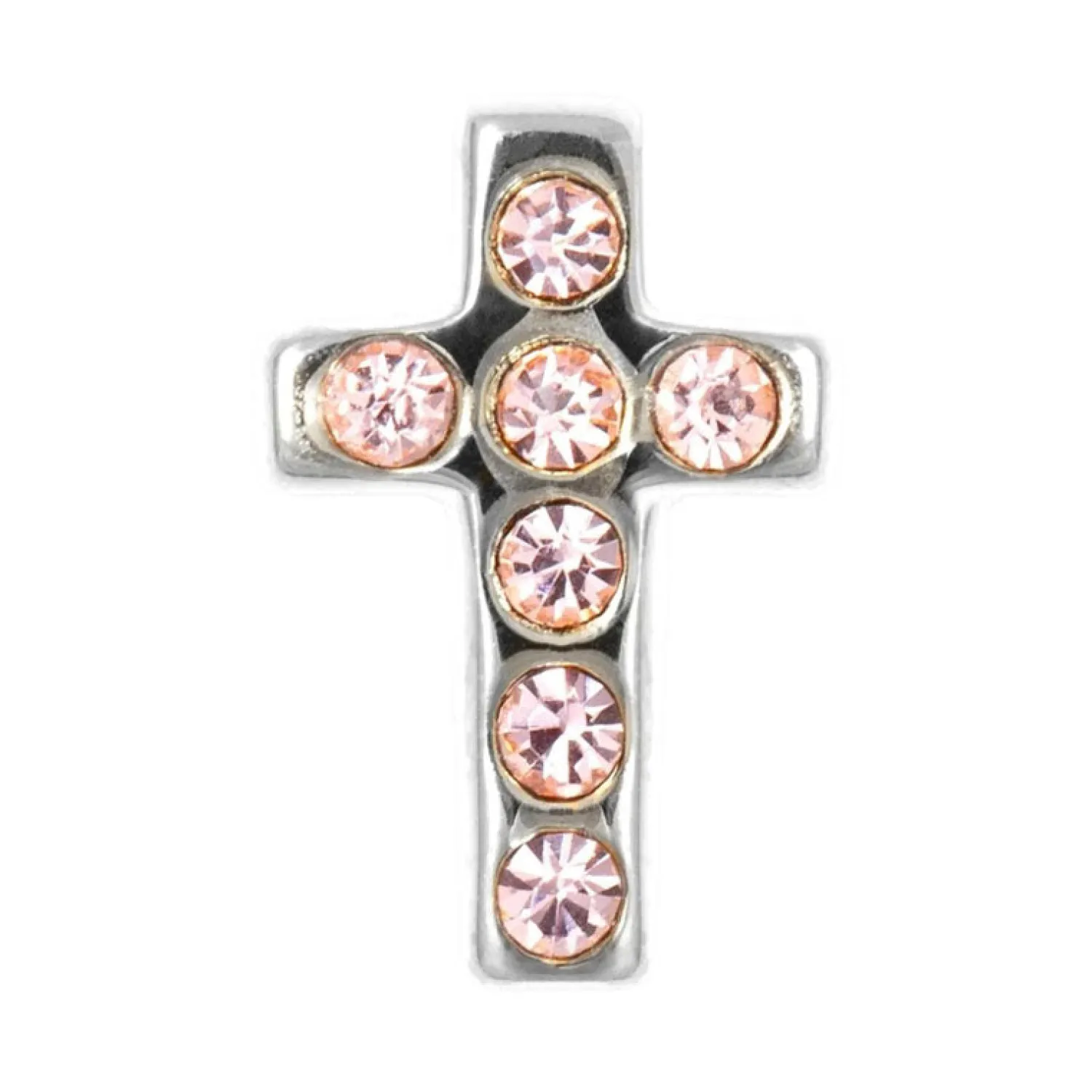 LULU COPENHAGEN Cross Crystal Earring In Silver