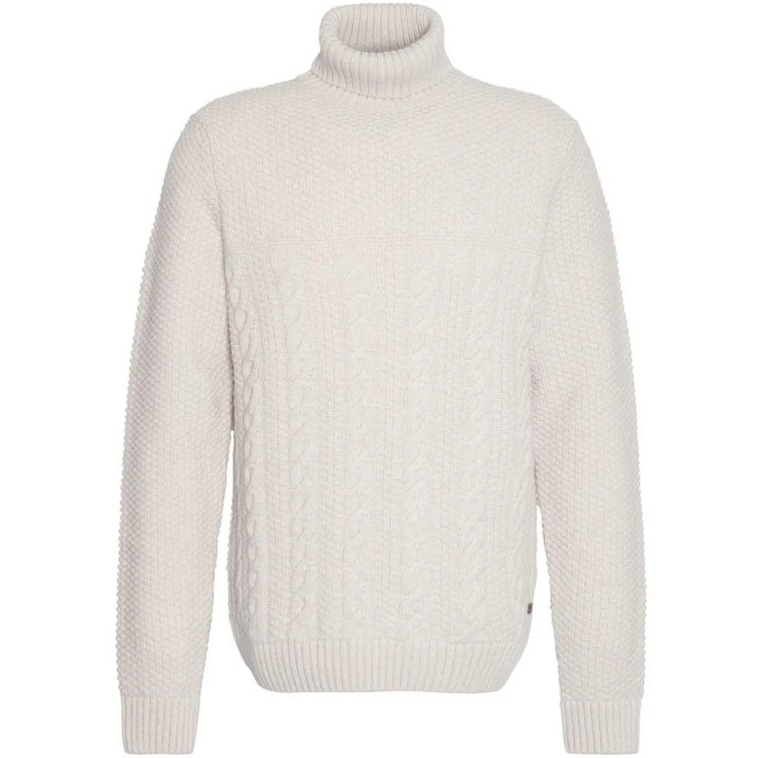 BARBOUR Daleside Roll Neck Knitted Jumper In Chalk Marl