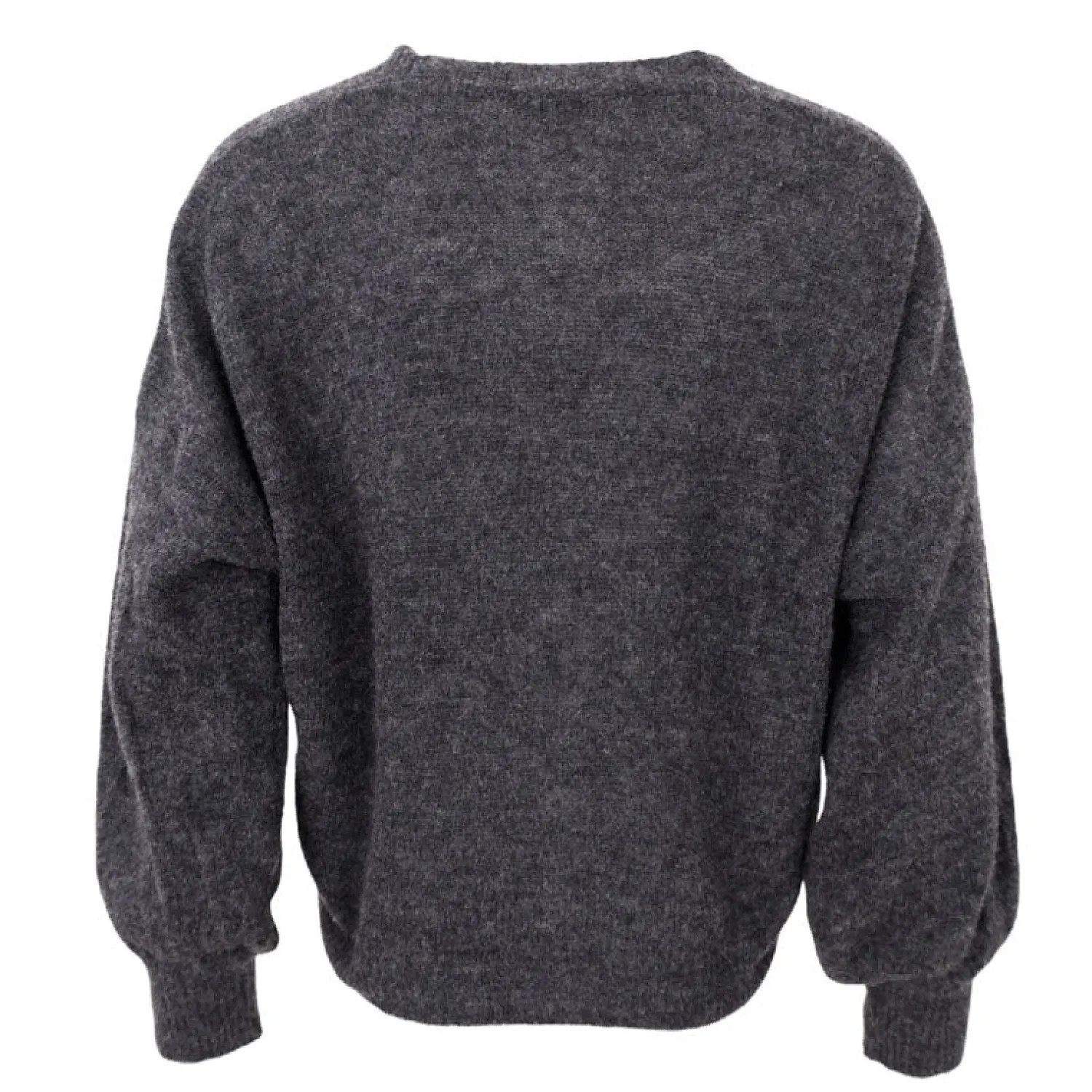 BLACK COLOUR Dell Heavy Knit Cardigan In Charcoal