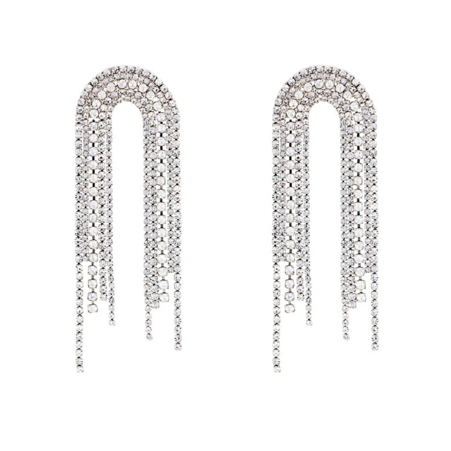 VANESSA BARONI Diamond Chandelier Earrings In Diamond