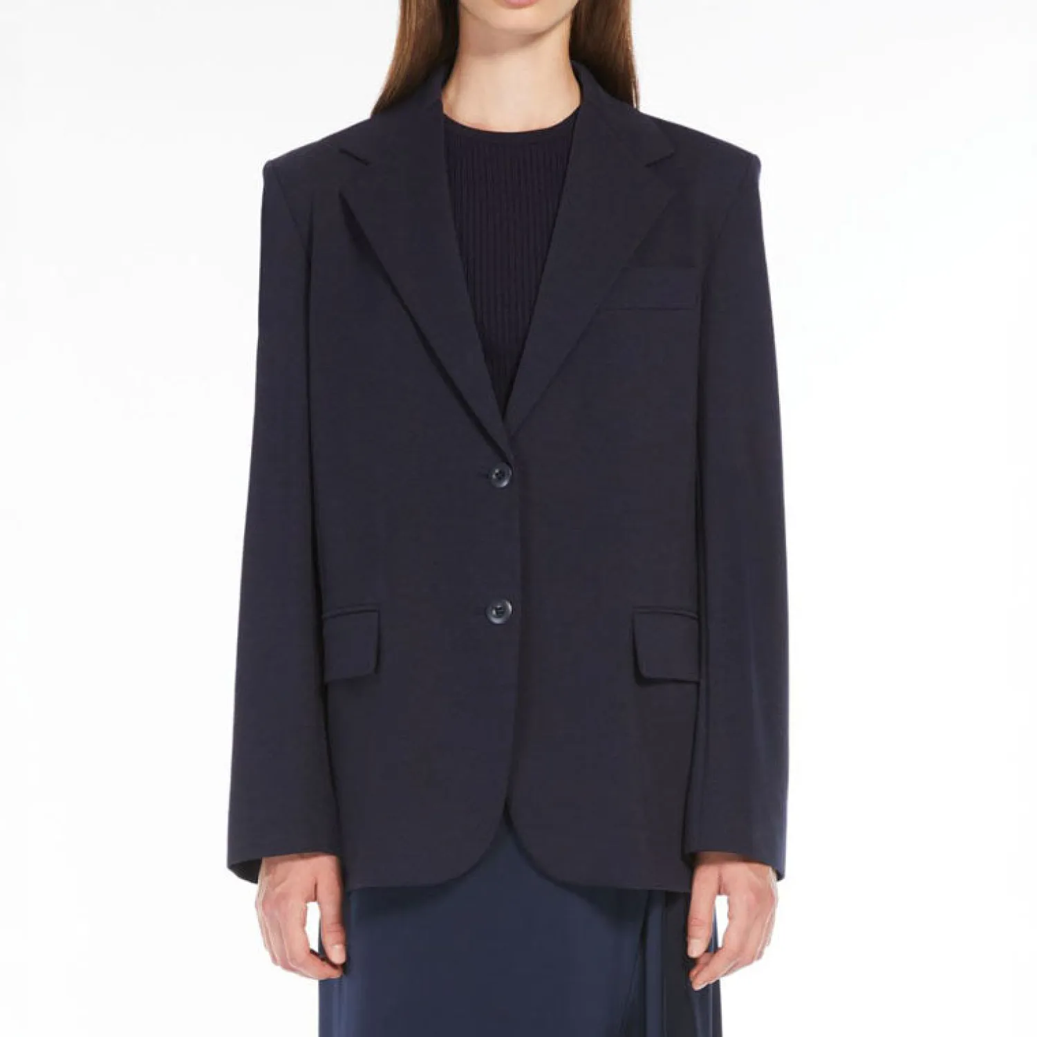 WEEKEND MAXMARA Erik Milano Knit Jersey Blazer In Navy