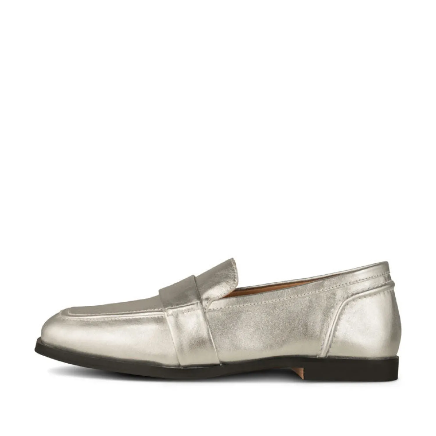 SHOE THE BEAR Erika Saddle Loafer In Silver Metallic