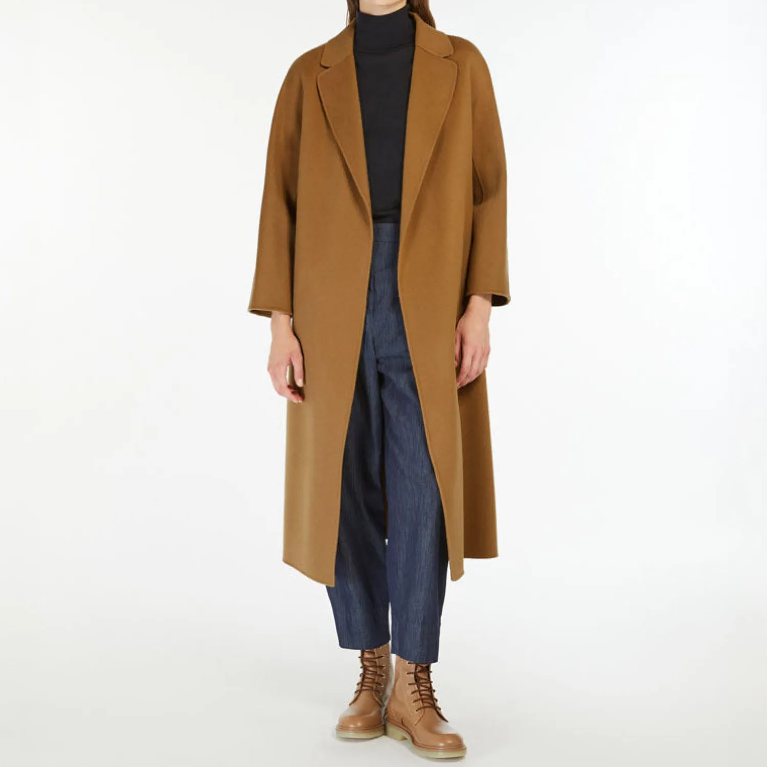 S MAXMARA Esturia Wool Midi Coat In Camel