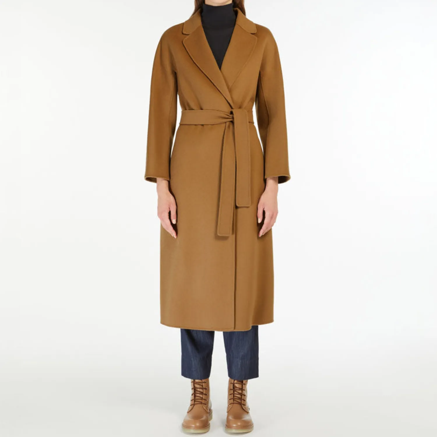 S MAXMARA Esturia Wool Midi Coat In Camel