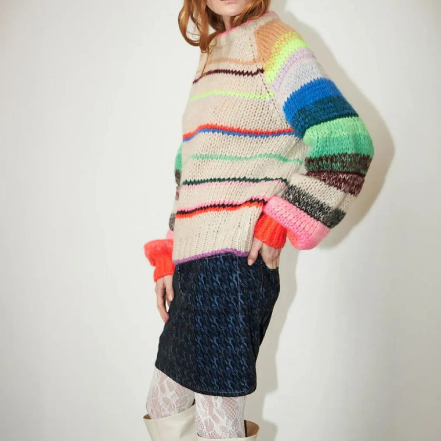 DAWN X DARE Fawn Stripe Jumper In Multi